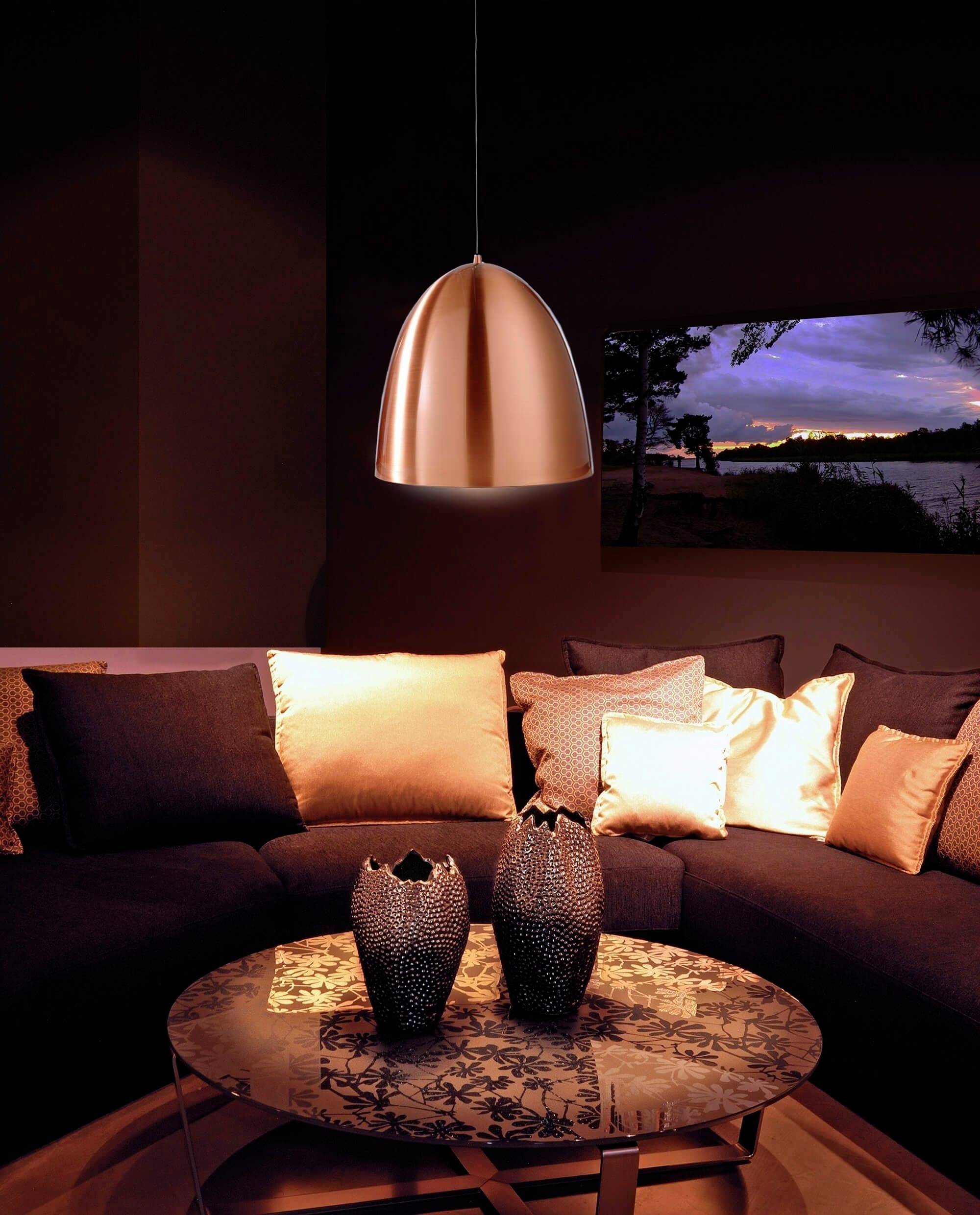 Deko Light Bell 342052 Pendelleuchte LED, Halogen E27 40W Kupfer