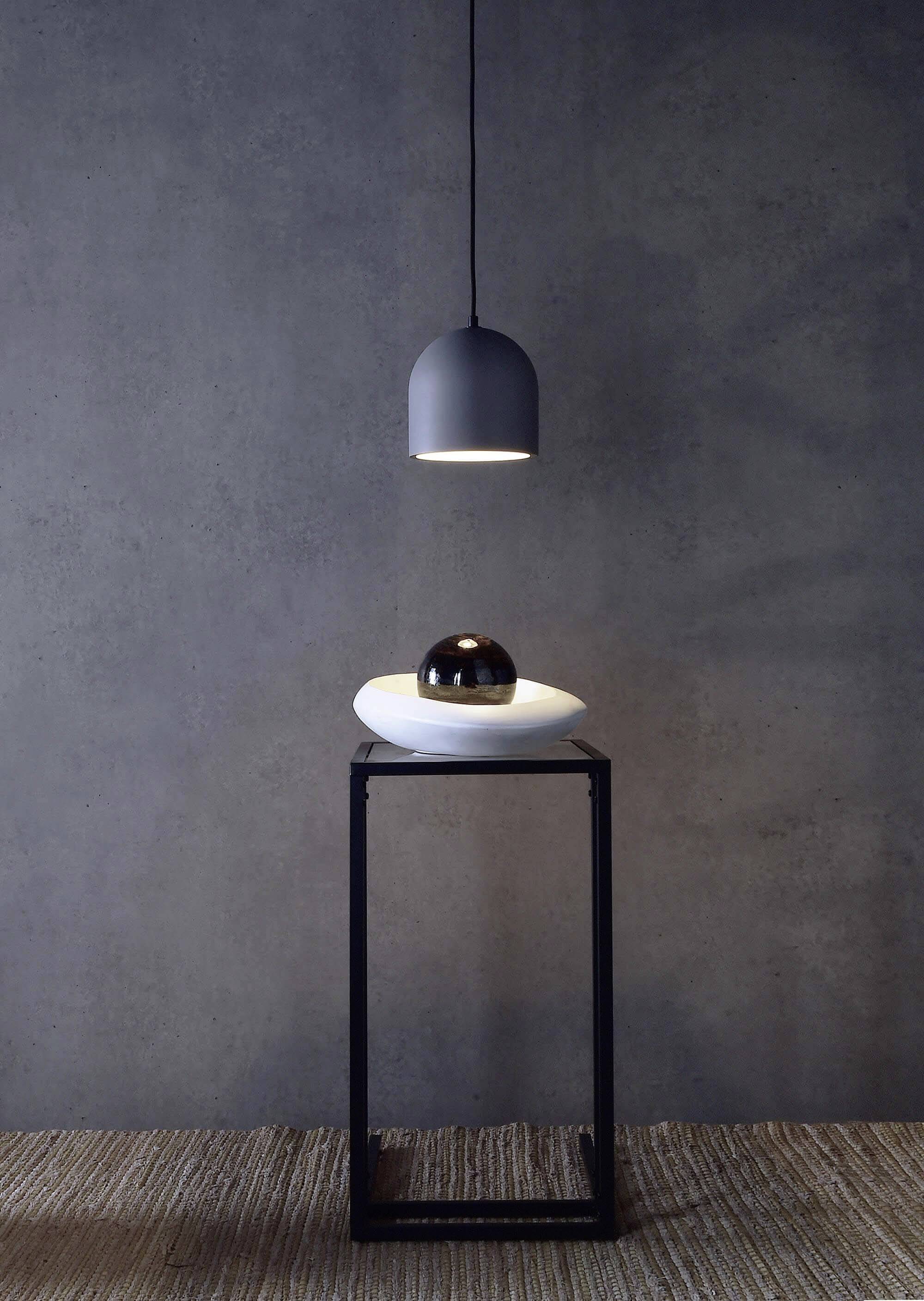 Deko Light Concreto I 342128 Pendelleuchte LED, Halogen E27 25W Grau