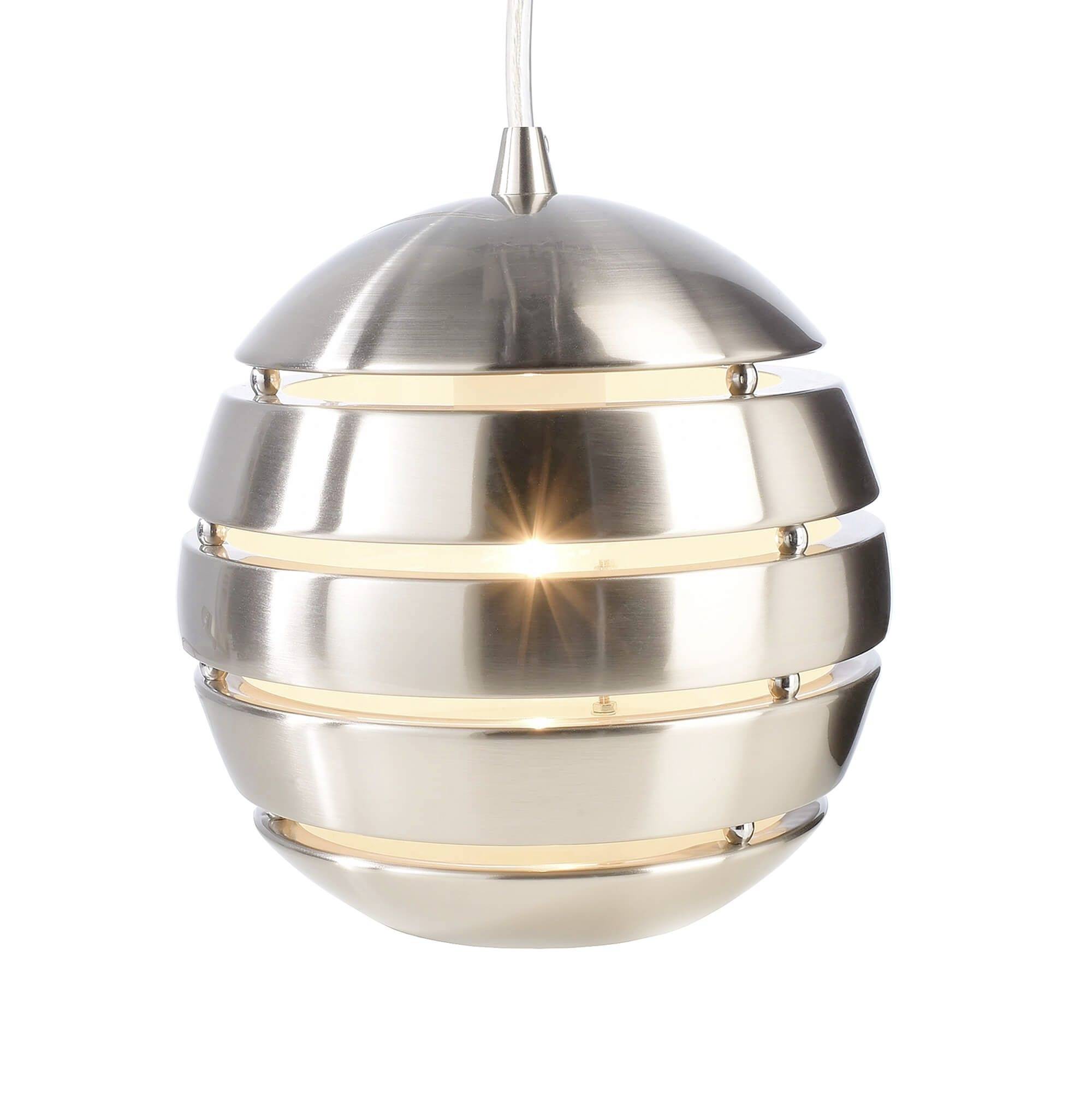 Deko Light Ankaa 200 342137 Pendelleuchte LED, Halogen E27 40W Edelstahl