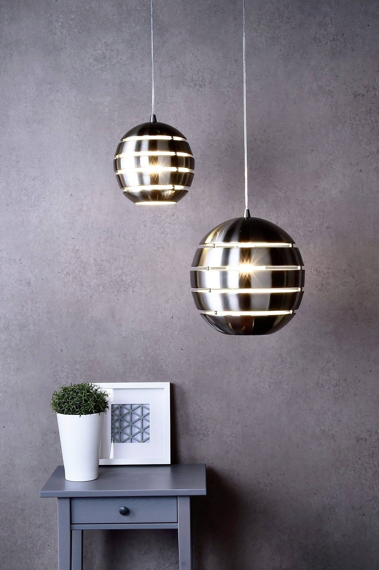 Deko Light Ankaa 280 342138 Pendelleuchte LED, Halogen E27 40W Edelstahl