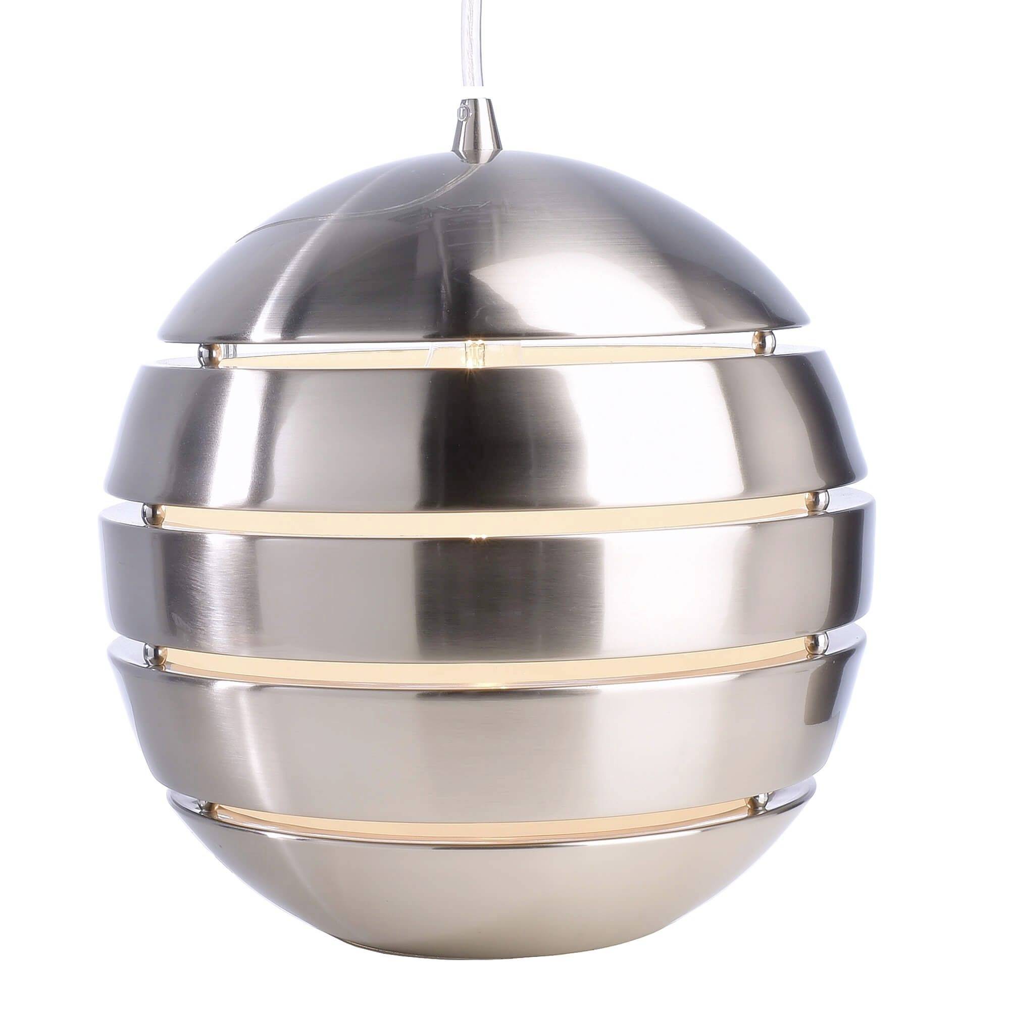 Deko Light Ankaa 280 342138 Pendelleuchte LED, Halogen E27 40W Edelstahl