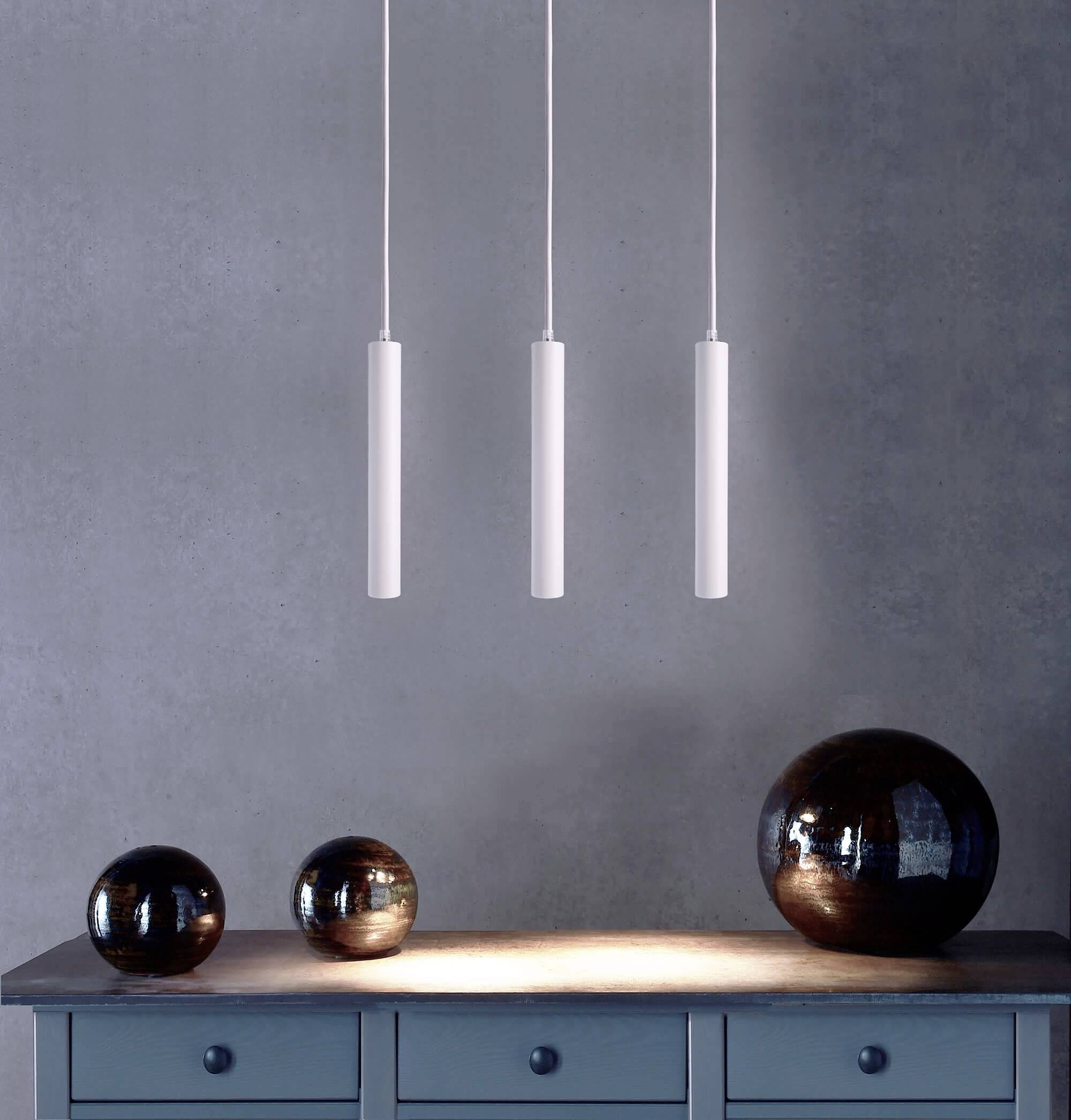 Deko Light Slim Pendelleuchte LED fest eingebaut 15W LED EEK: E (A - G) Verkehrsweiß (RAL 9016)