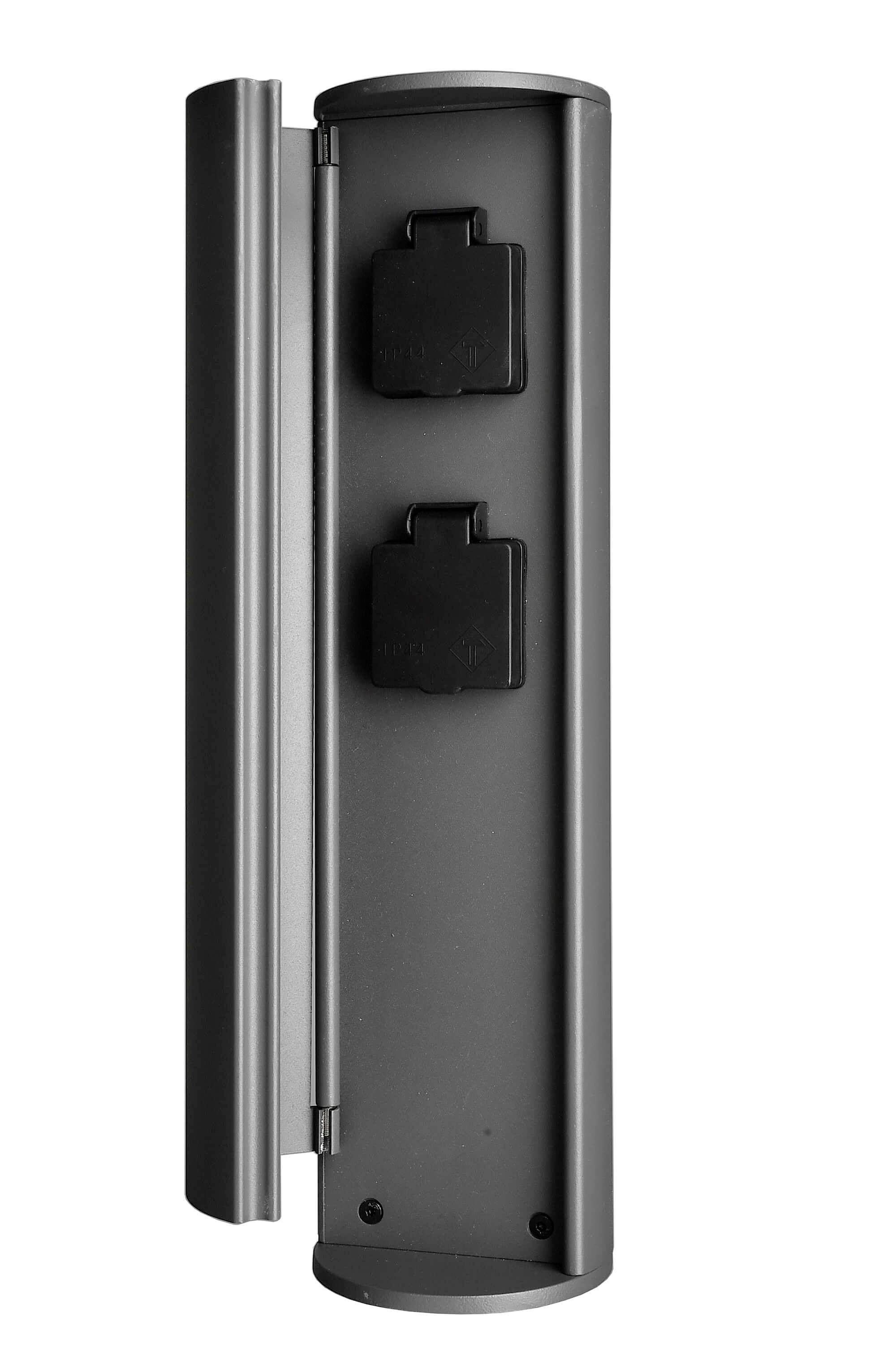 Deko Light 733055 Steckdosenturm Außenstandleuchte Dunkelgrau