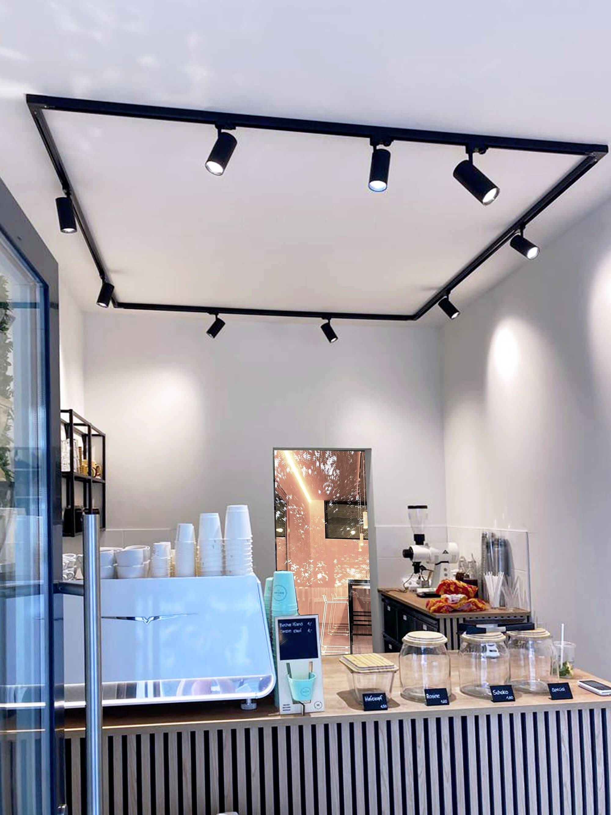 Deko Light Lucea 15 Hochvolt-Schienensystem-Leuchte LED fest eingebaut 15 W LED EEK: F (A - G) Tiefschwarz (RAL 9005)