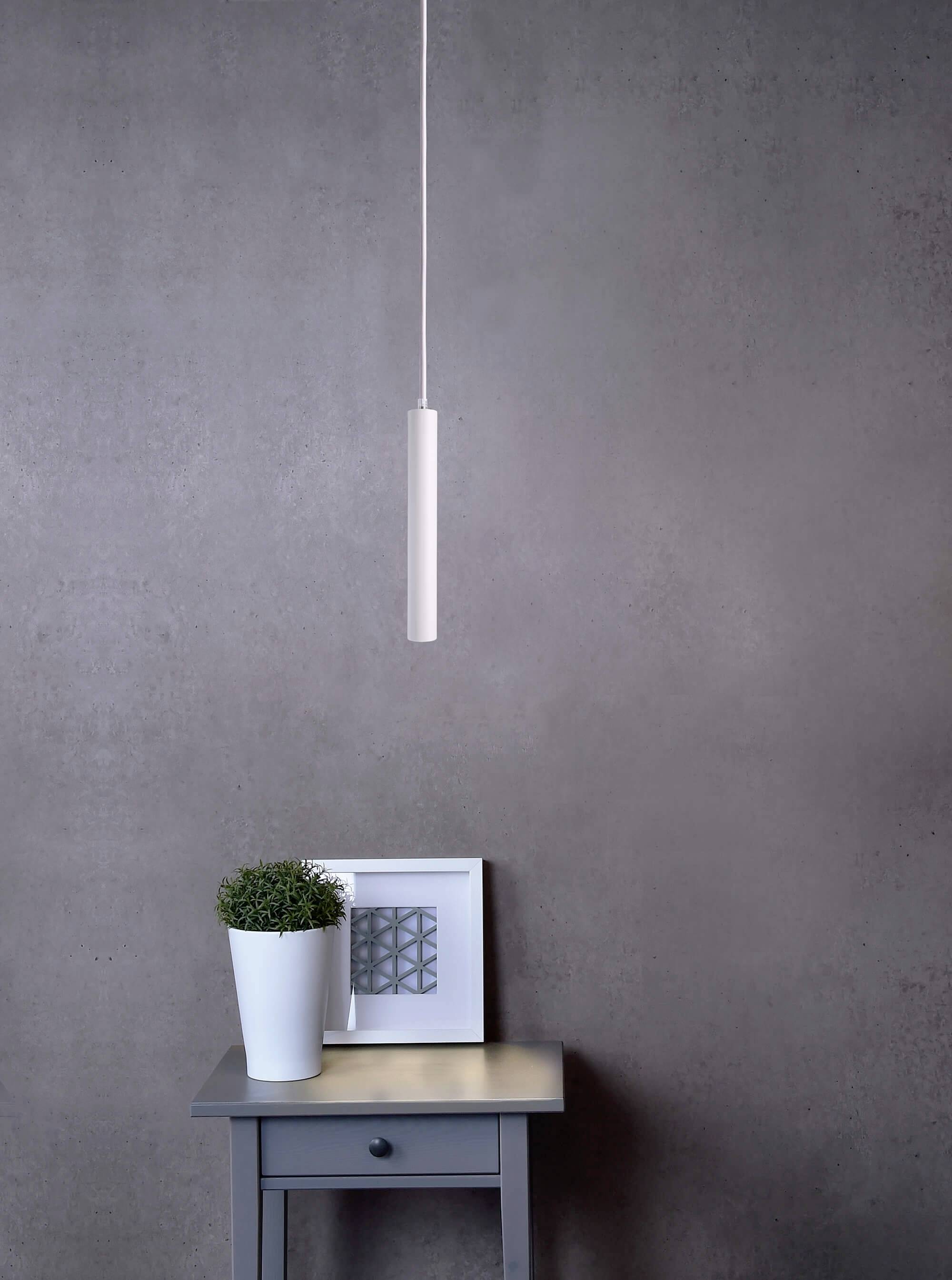 Deko Light Slim Pendelleuchte LED fest eingebaut 5W LED EEK: E (A - G) Verkehrsweiß (RAL 9016)