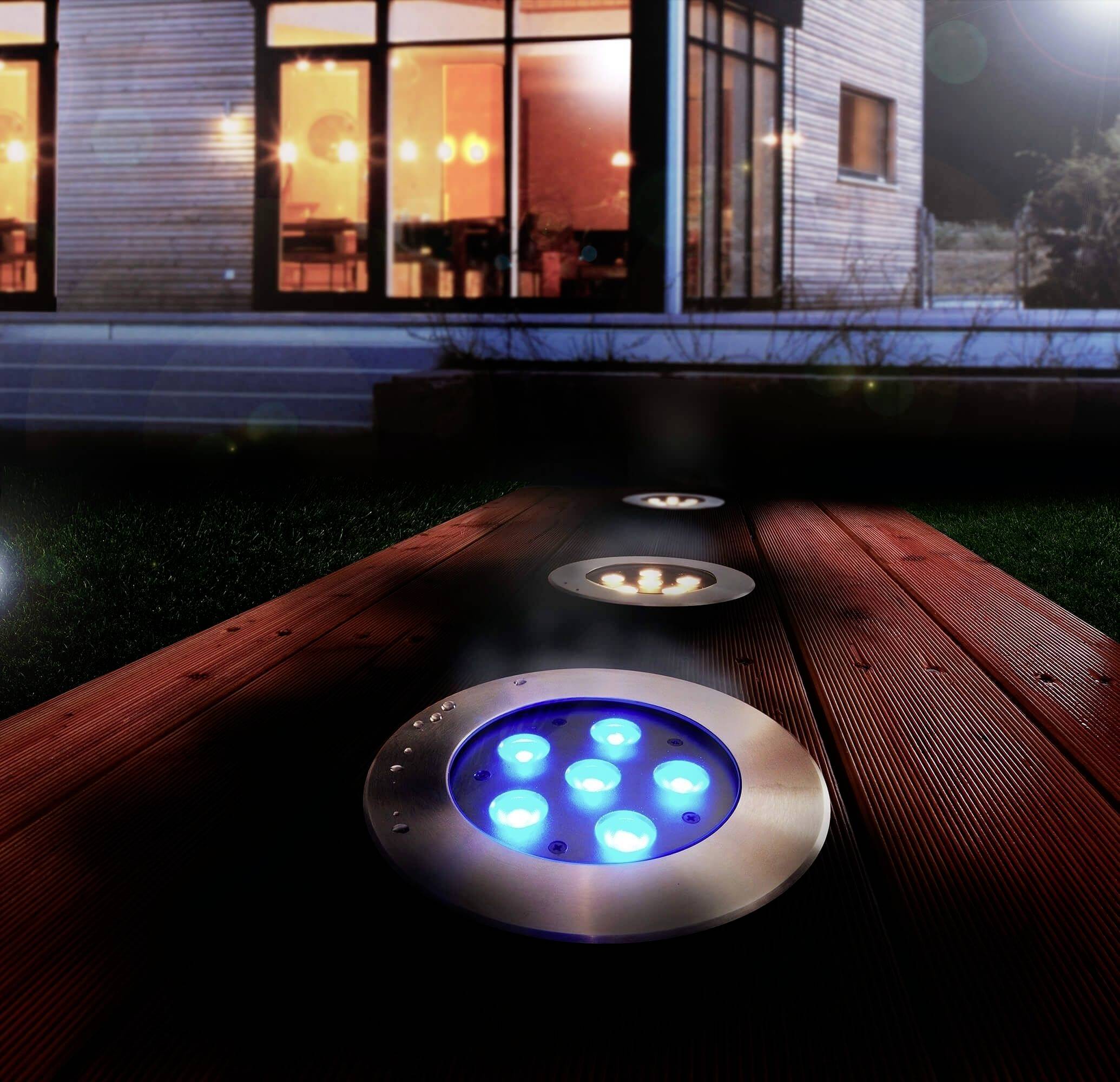 Deko Light Flat I RGB 100116 Bodeneinbauleuchte LED fest eingebaut LED 17W Silber