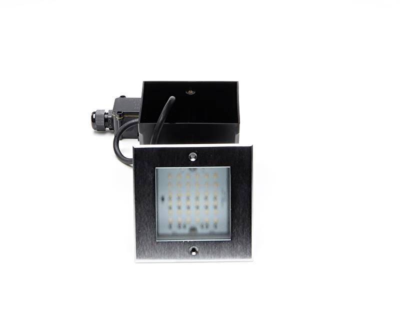 LED Bodeneinbauleuchte Square II in Silber 2,2W 3000K IP67