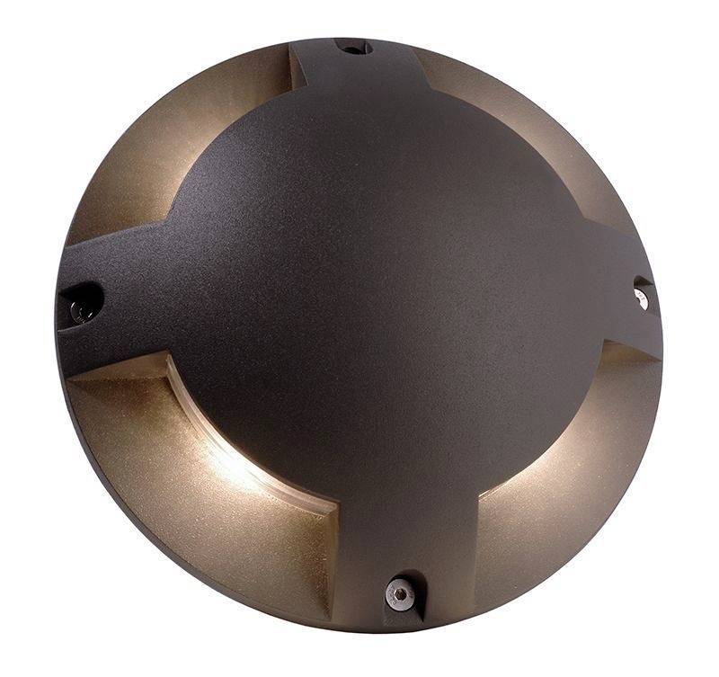 LED Bodenaufbauleuchte Helios IV in Dunkelgrau und Transparent 4W 150lm IP67