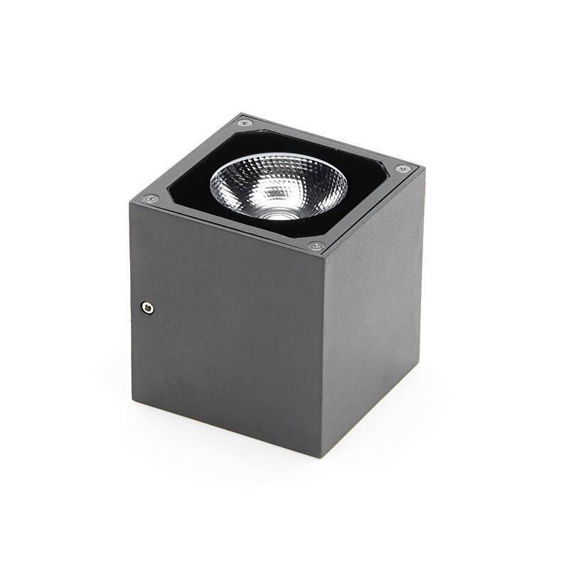 Deko Light Cubodo II Single DG Cubodo II Single Wandaufbauleuchte LED fest eingebaut EEK: G (A - G) 8.50W LED Dunkelgrau