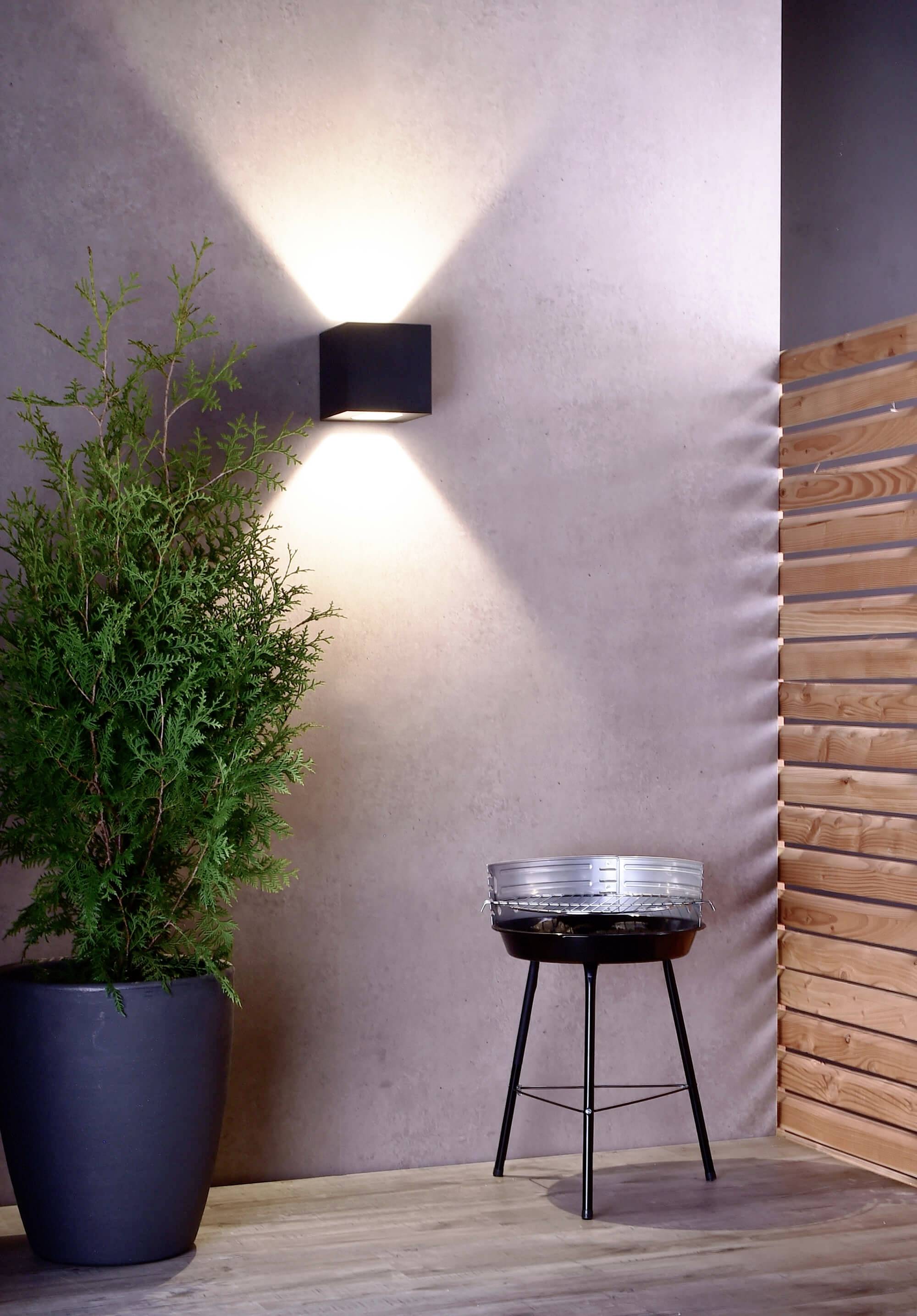 Deko Light Jabbah Up and Down Jabbah Wandaufbauleuchte LED fest eingebaut EEK: G (A - G) 25W LED Dunkelgrau