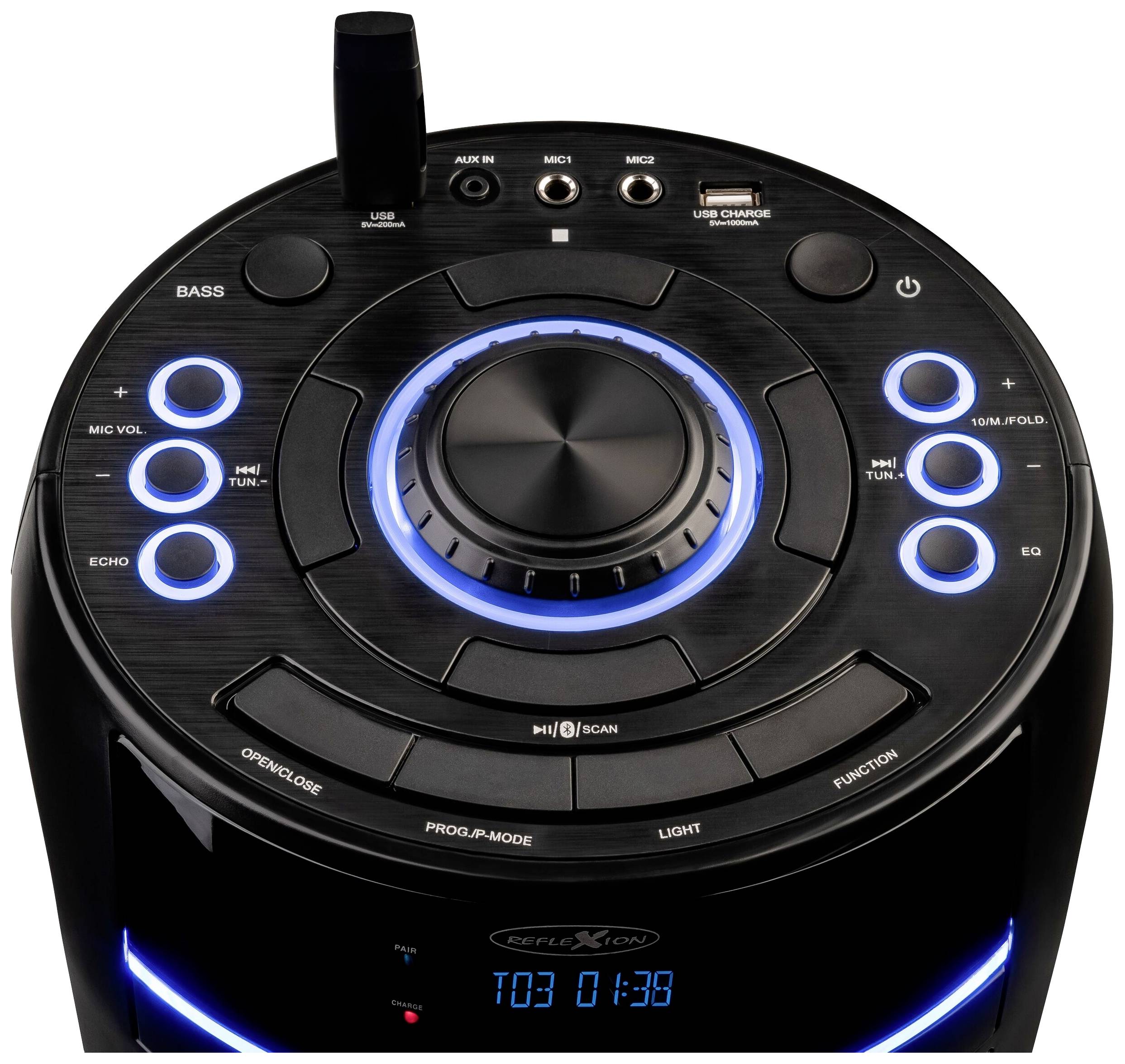 Reflexion Bluetooth® Lautsprecher USB, AUX, CD-Wiedergabe