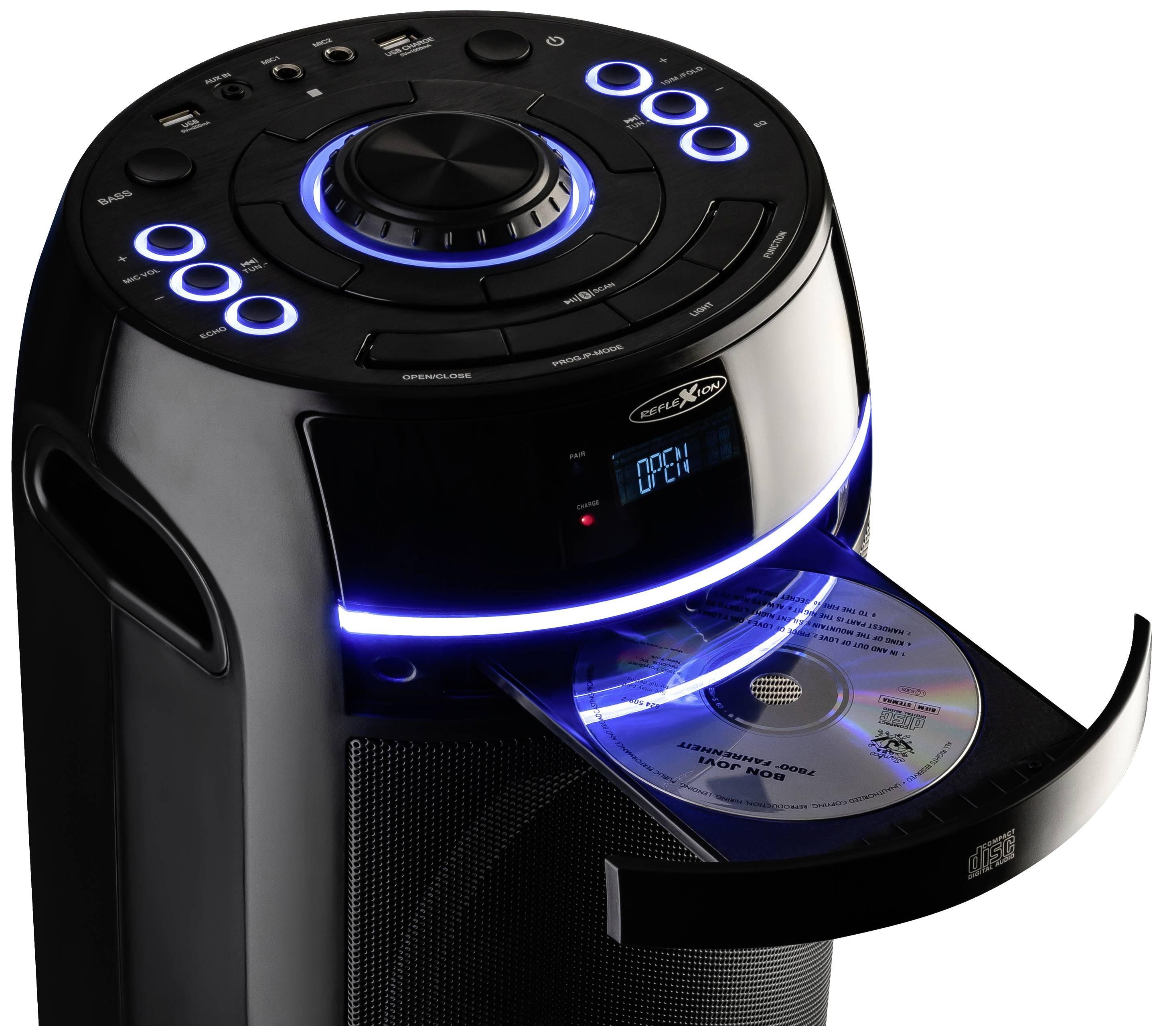 Reflexion Bluetooth® Lautsprecher USB, AUX, CD-Wiedergabe