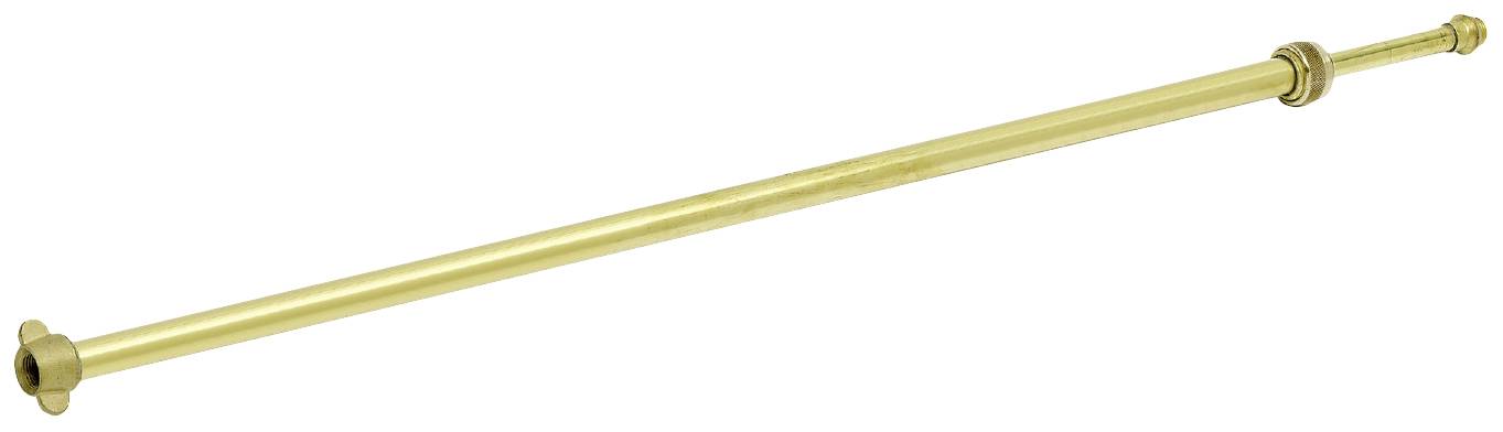 Goldenes Metallrohr mit dekorativen Enden, die an Vorhänge angebracht werden können. Ideal zur Befestigung in umfangreichen Räumen.