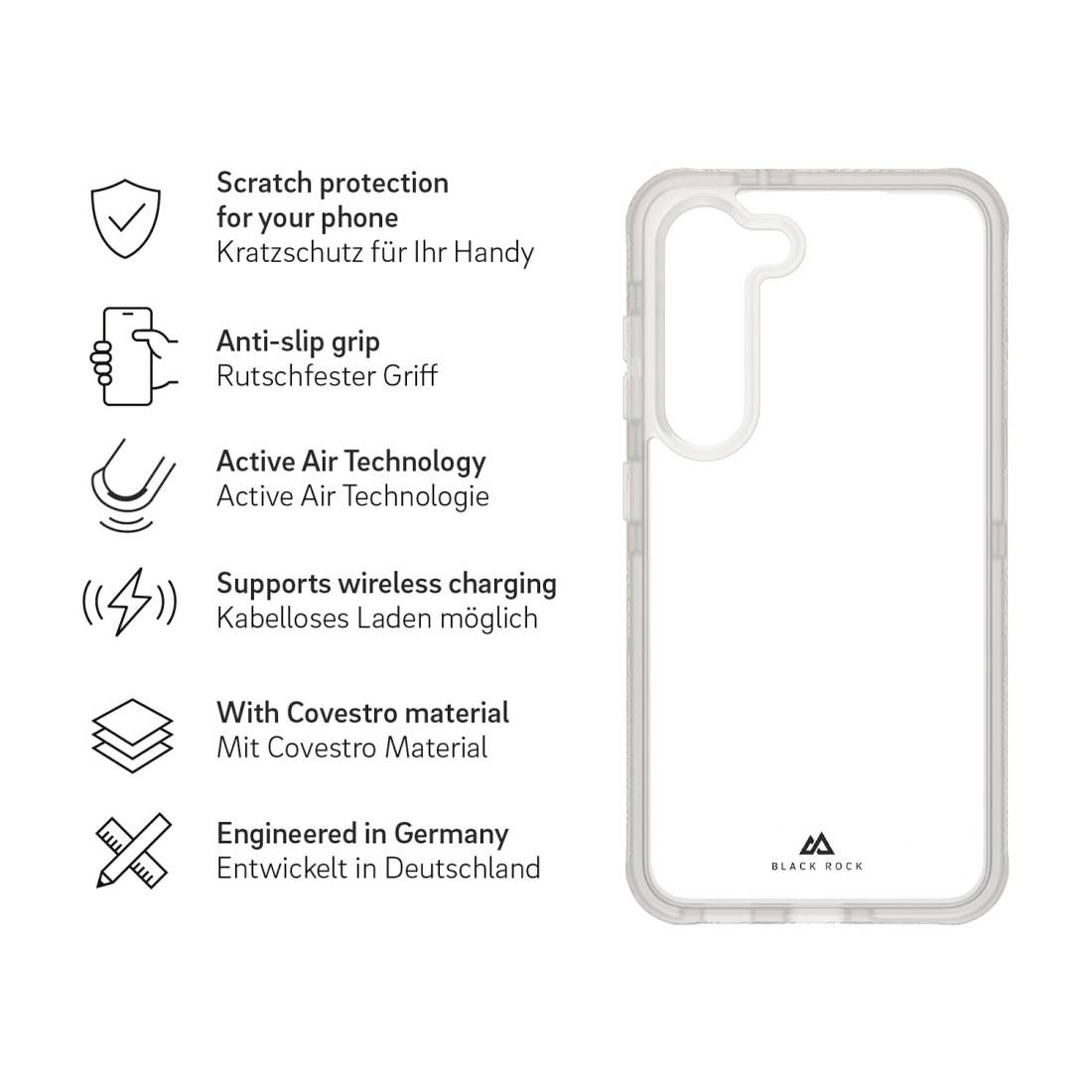 Black Rock Robust Cover Samsung Galaxy S23 Transparent 2200RRG01