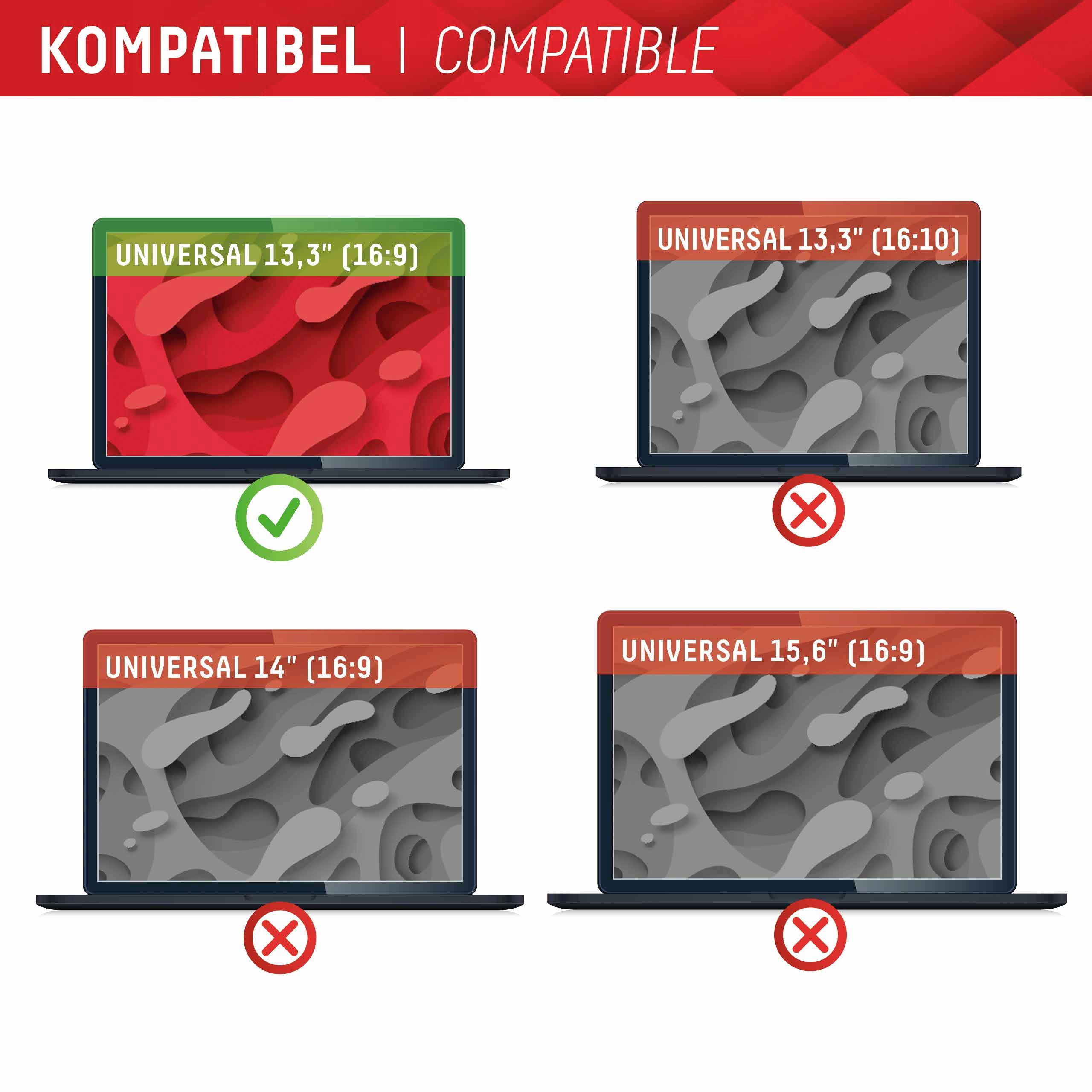 DISPLEX Privacy Safe Blickschutzfolie Notebook 33,8 cm (13,3") Bildformat: 16:9 01760