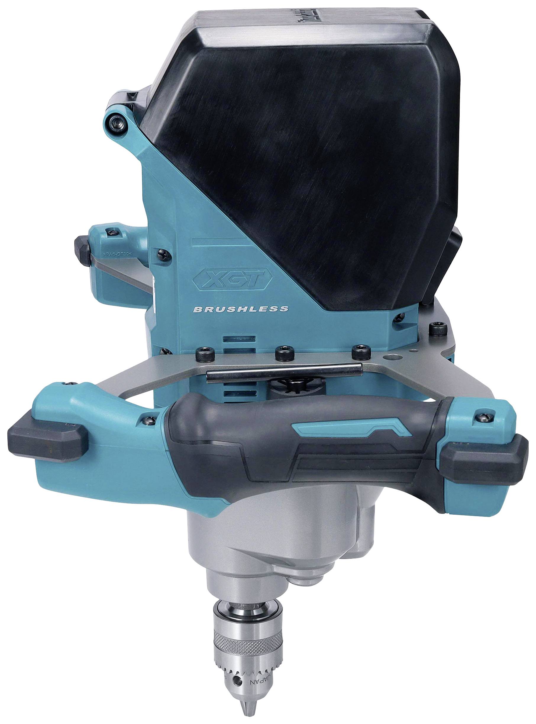 Kabellose Bohrmaschine mit blau-schwarzem Gehäuse, ergonomischem Griff und Schnellspannbohrfutter. Designed für Heimwerker und Profis.