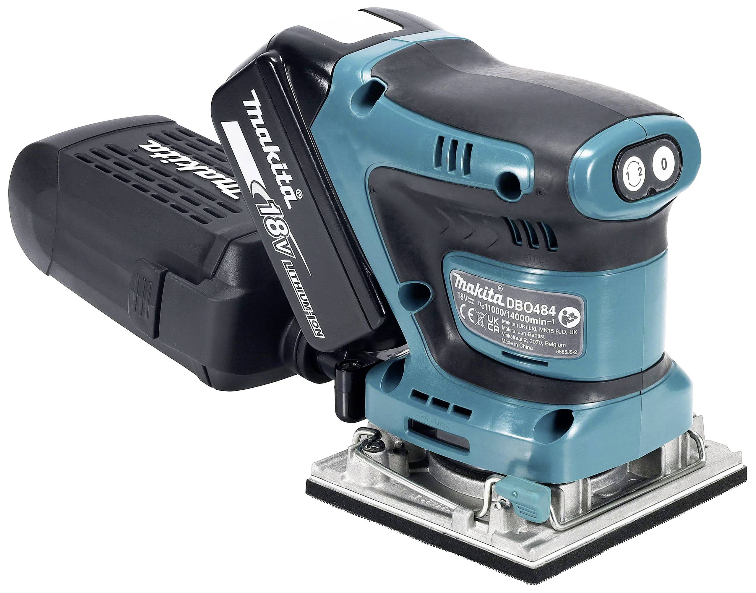 Makita DBO484Z Akku-Schwingschleifer ohne Akku 18V 102 x 112mm Anzahl mitgelieferte Akkus 0