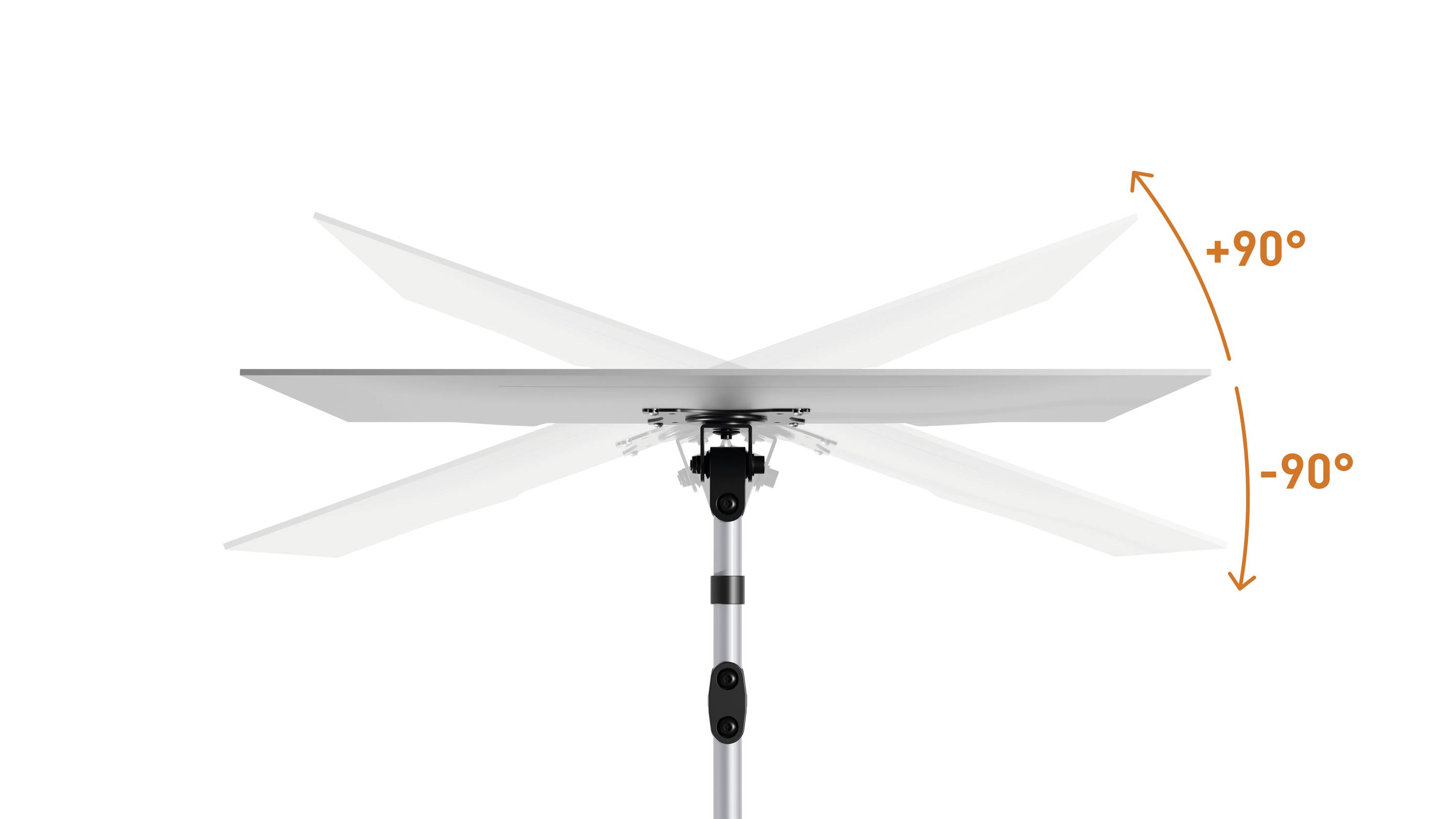 Durable SELECT 1fach Monitor-Tischhalterung 68,6 cm (27") Silber Drehbar, Höhenverstellbar, Neigbar, Schwenkbar