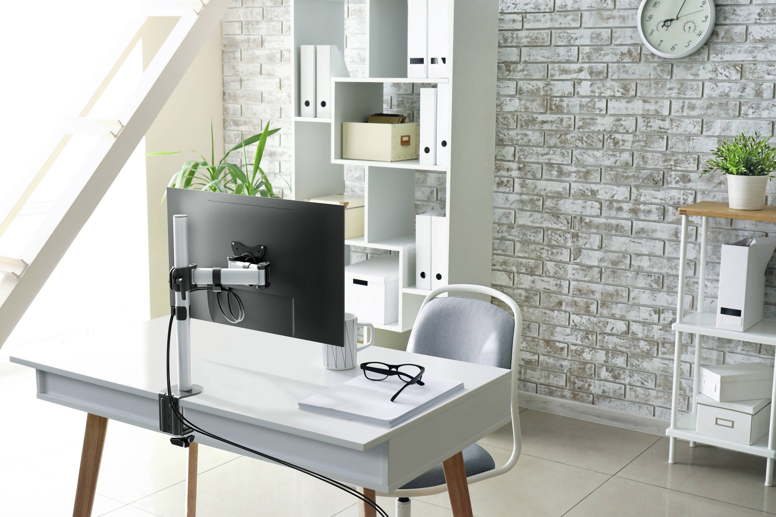 Durable SELECT 1fach Monitor-Tischhalterung 68,6 cm (27") Silber Drehbar, Höhenverstellbar, Neigbar, Schwenkbar