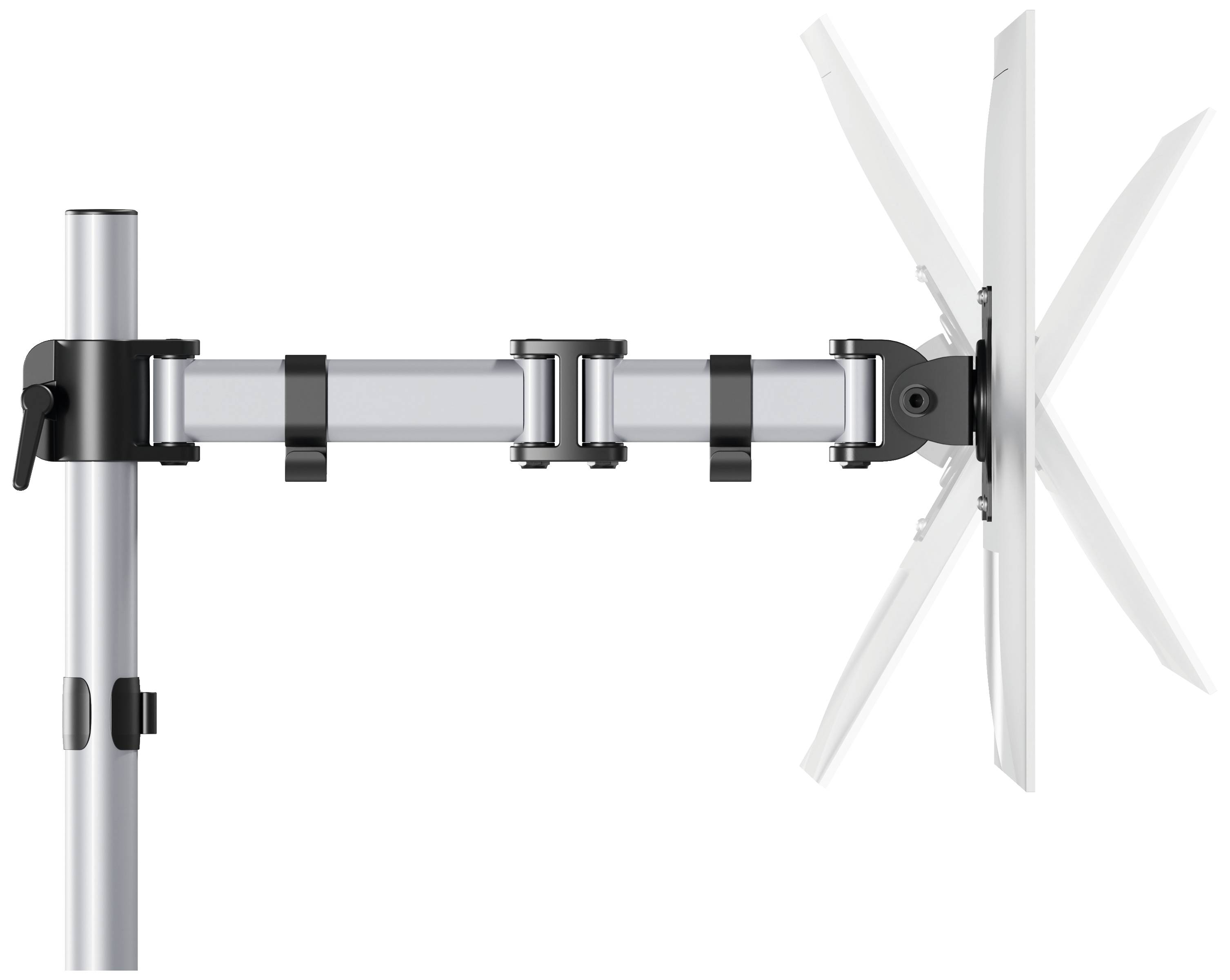 Durable Monitor-Tischhalterung SELECT 1 Display(s) 68,6 cm (27") Silber Drehbar, Höhenverstellbar, Neigbar, Schwenkbar