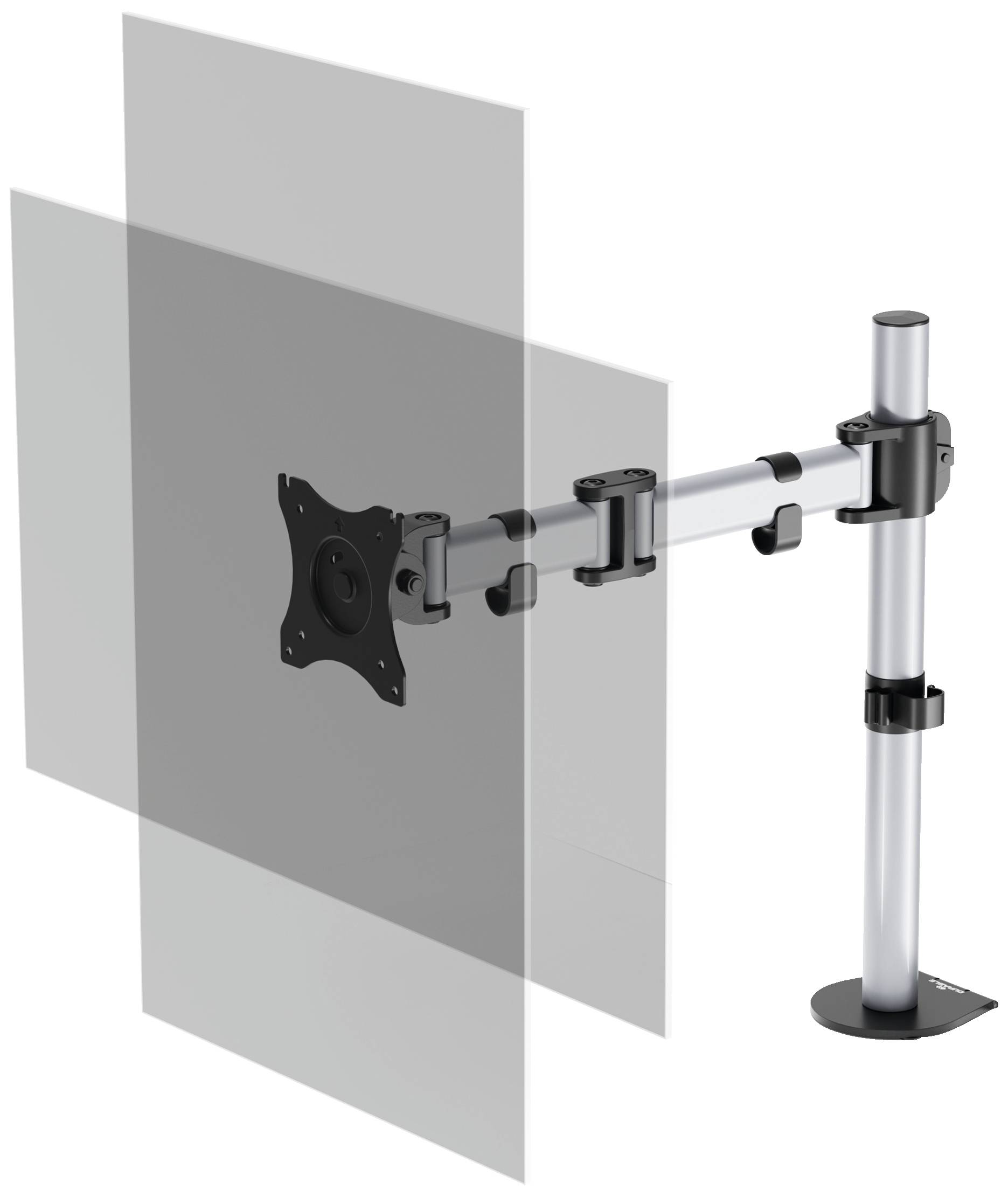 Durable SELECT 1fach Monitor-Tischhalterung 68,6 cm (27") Silber Drehbar, Höhenverstellbar, Neigbar, Schwenkbar