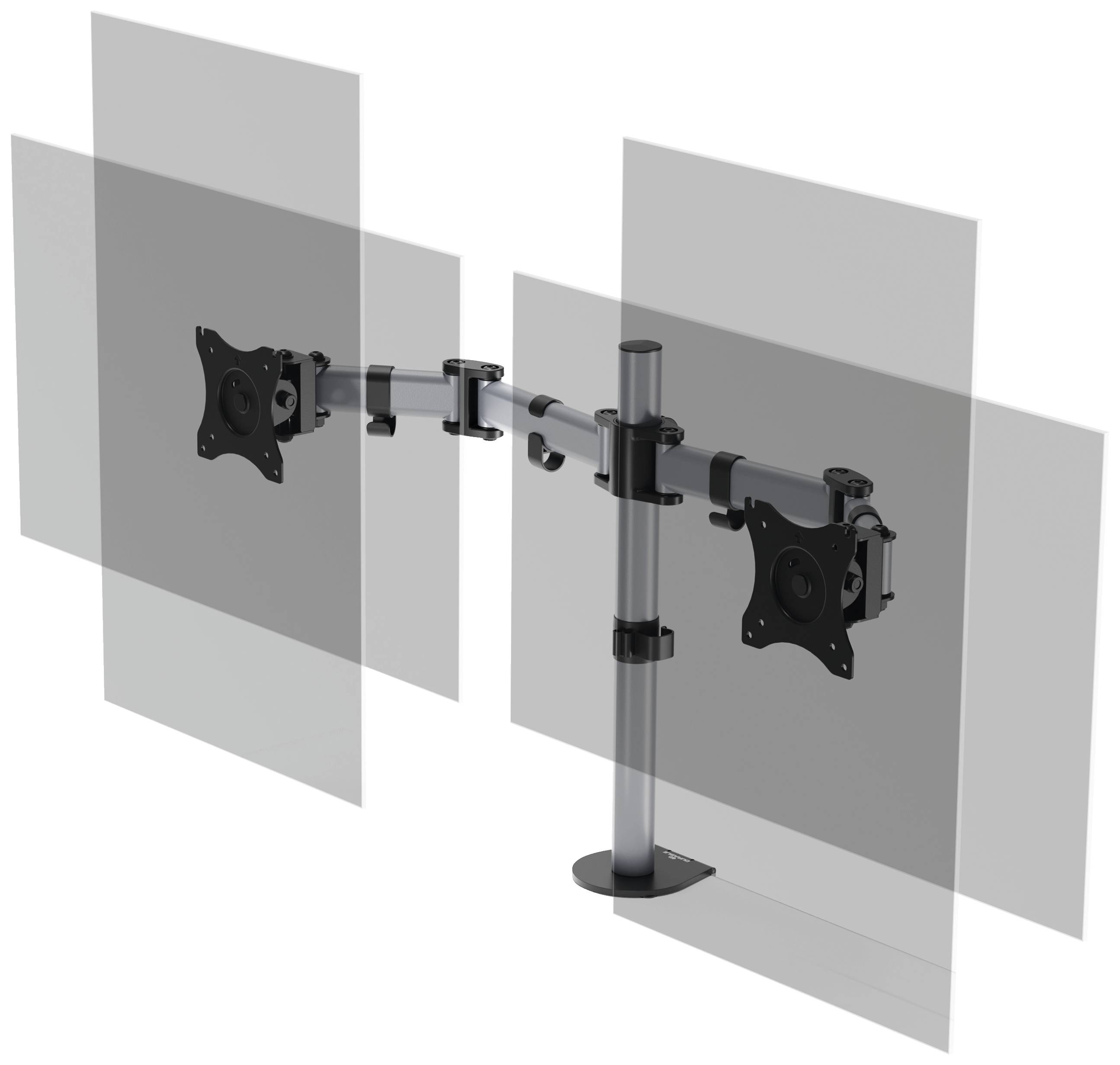 Durable Monitor-Tischhalterung SELECT 2 68,6 cm (27") Silber Drehbar, Höhenverstellbar, Neigbar, Schwenkbar