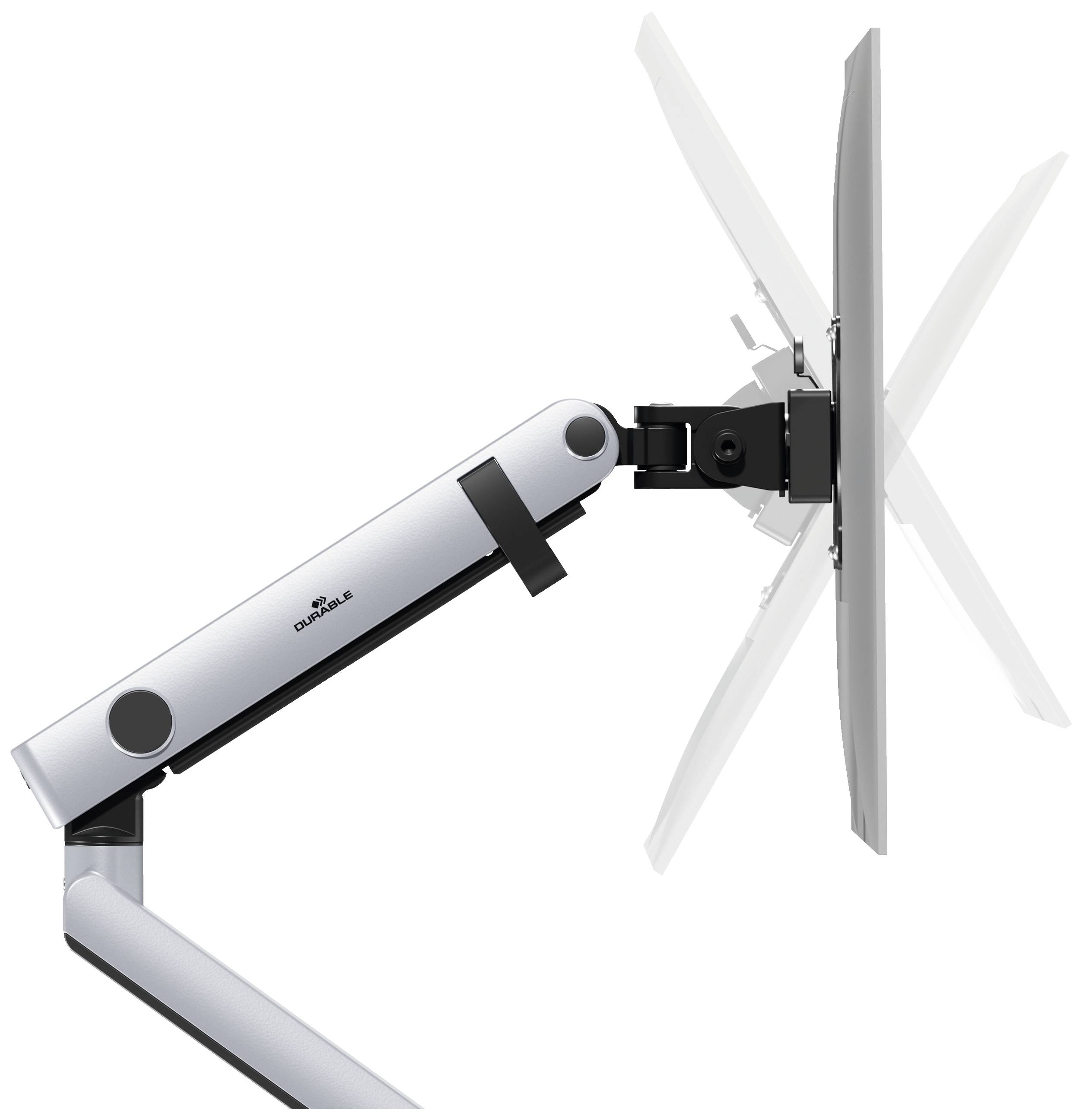Durable SELECT PLUS 1fach Monitor-Tischhalterung 81,3 cm (32") Silber Drehbar, Höhenverstellbar, Neigbar, Schwenkbar