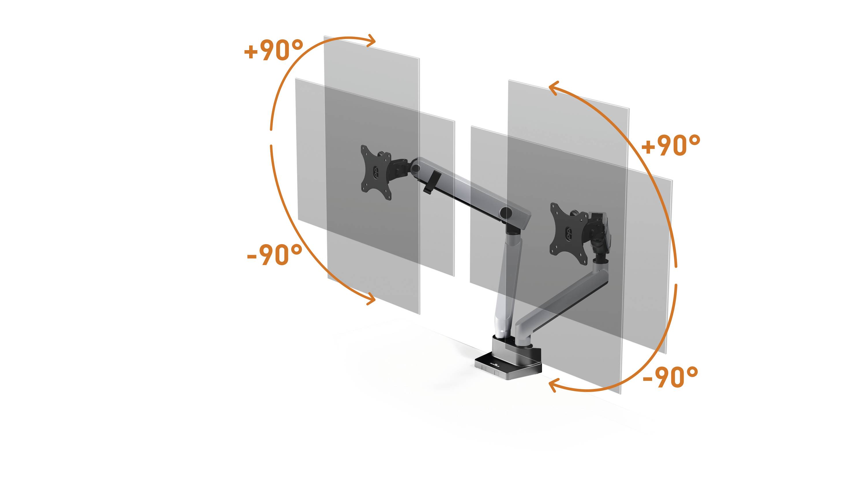 DURABLE SELECT PLUS - Befestigungskit (Gelenkarm, Klammer, Schraubmontage) - für 2 LCD-Displays - Kunststoff, Aluminium,