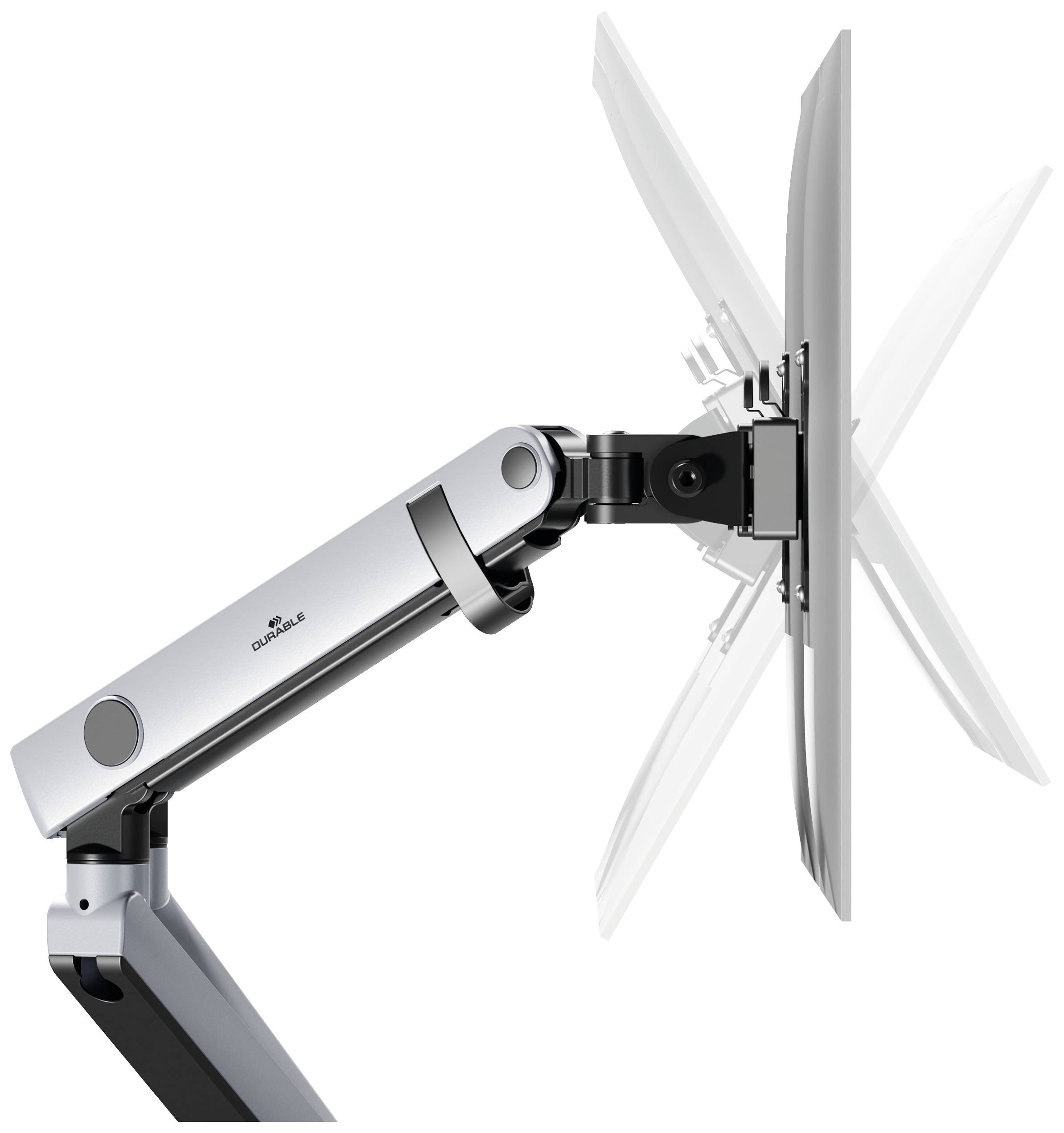 Durable Monitor-Tischhalterung SELECT PLUS 2 81,3 cm (32") Silber Drehbar, Höhenverstellbar, Neigbar, Schwenkbar