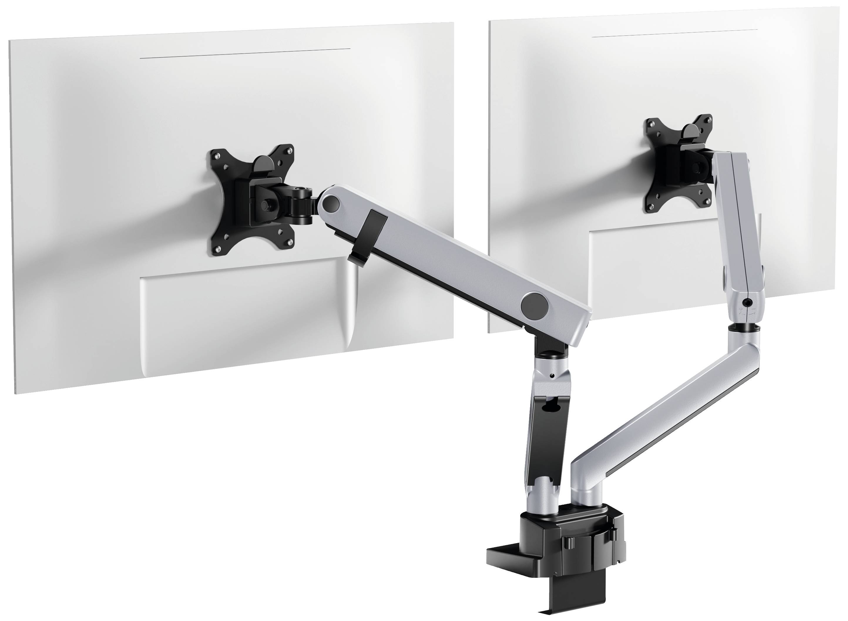 DURABLE SELECT PLUS - Befestigungskit (Gelenkarm, Klammer, Schraubmontage) - für 2 LCD-Displays - Kunststoff, Aluminium,