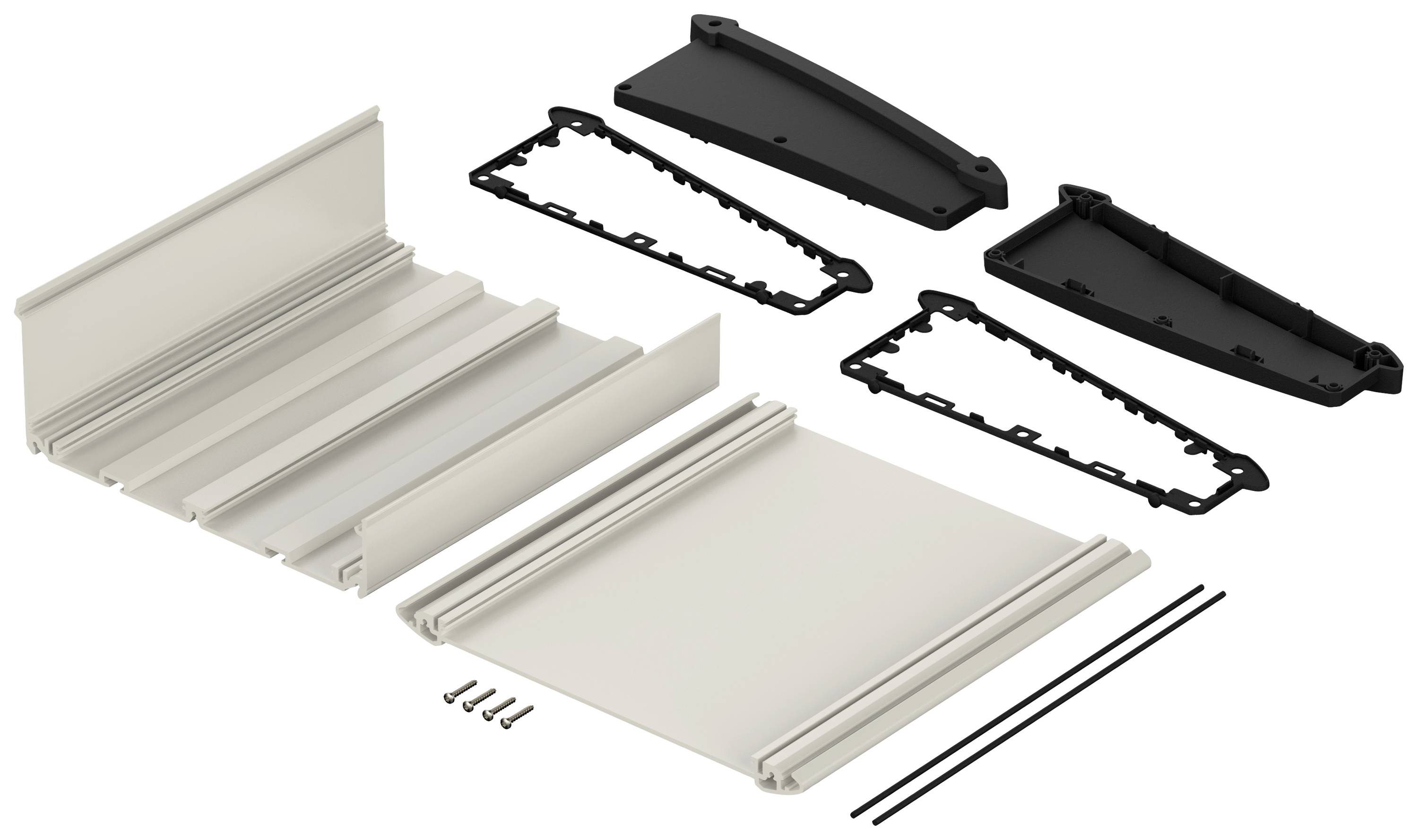 Bopla ALU-Topline ATPH-IP 2385-0250 SET Pult-Gehäuse (L x B x H) 232.60 x 250 x 86.20mm Aluminium, ABS Natur, Schwarz (RAL 9005)