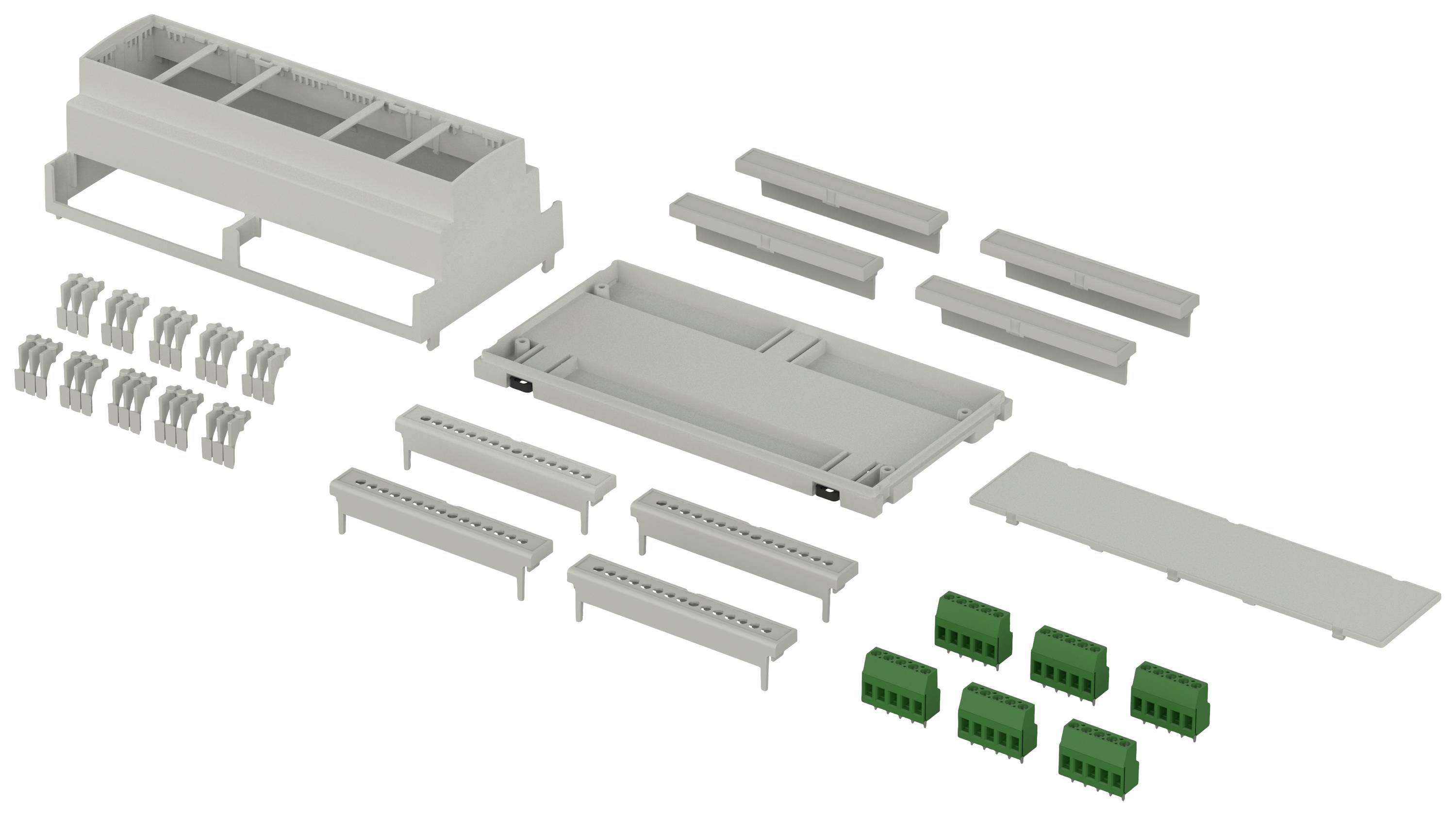 Bopla CombiNorm-Control CNC 175.0 SET Hutschienen-Gehäuse 177.80 x 89.80 x 65.30 ABS Lichtgrau (RAL 7035) 1St.