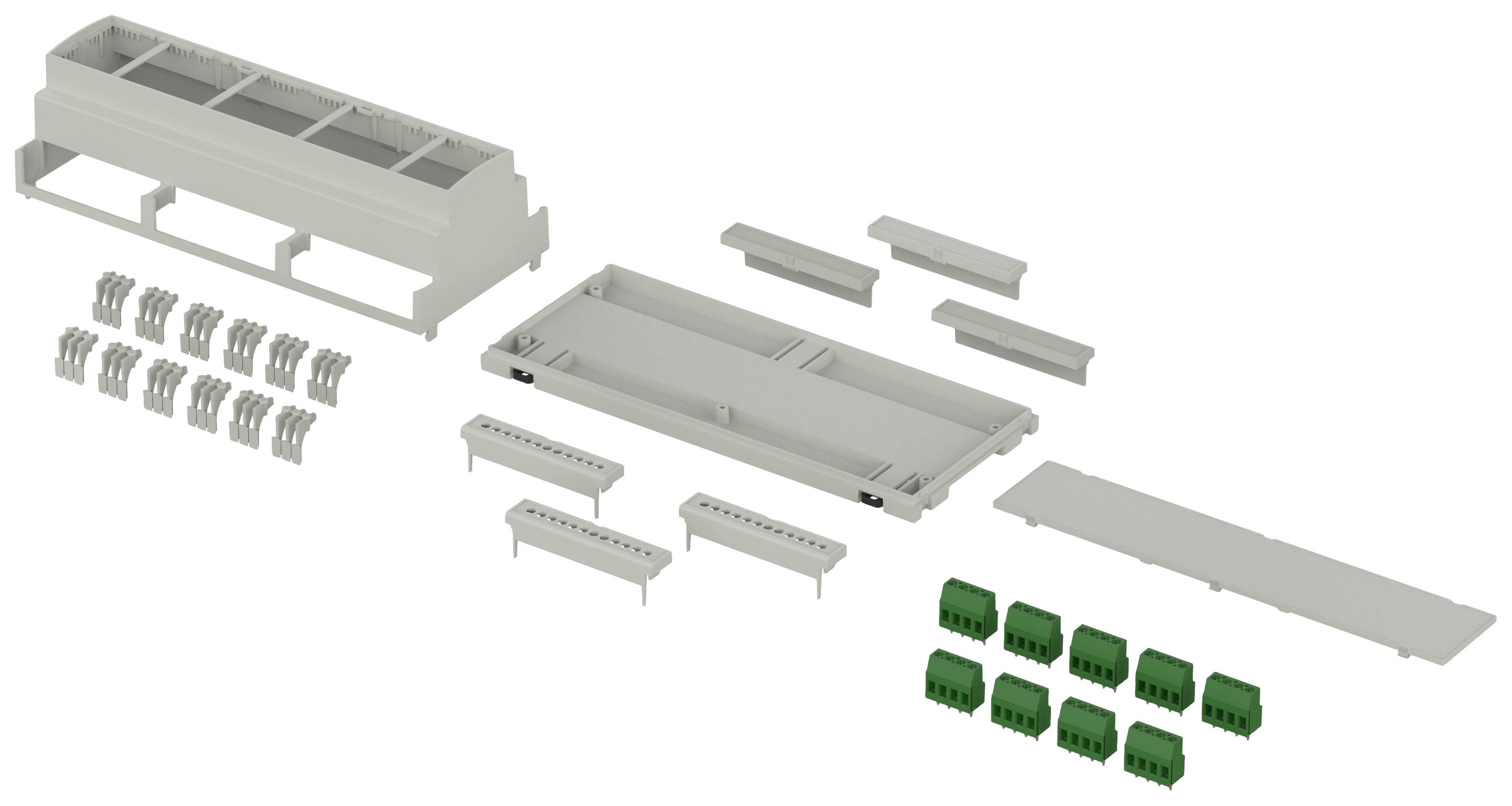 Bopla CombiNorm-Control CNC 210.0 SET Hutschienen-Gehäuse 213.80 x 89.80 x 65.30 ABS Lichtgrau (RAL 7035) 1St.