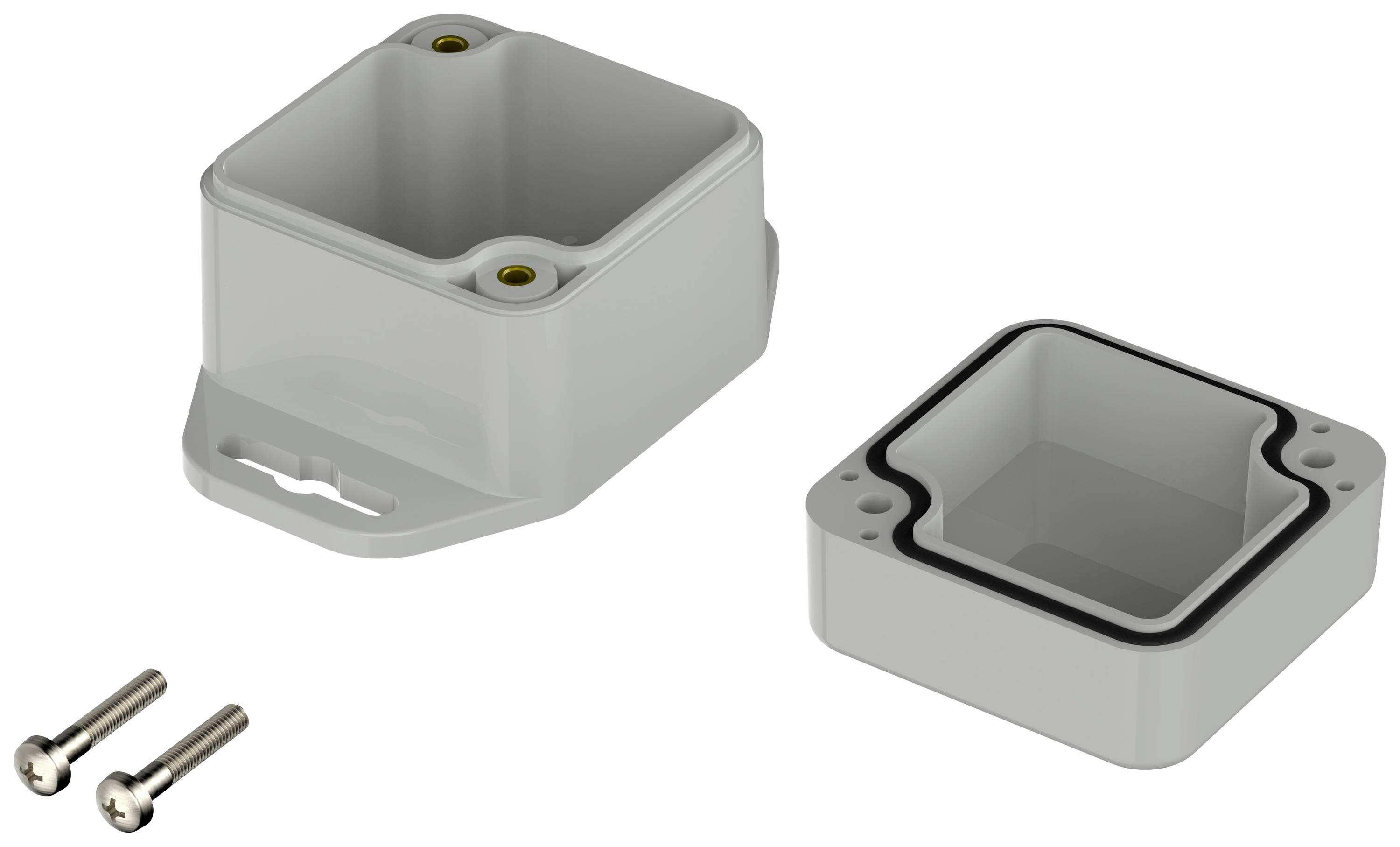 Bopla Euromas X, XT 050504 WL 7035 07805054 Flansch-Gehäuse 44.80 x 44.80 x 40.10 ABS Lichtgrau (RAL 7035) 1St.