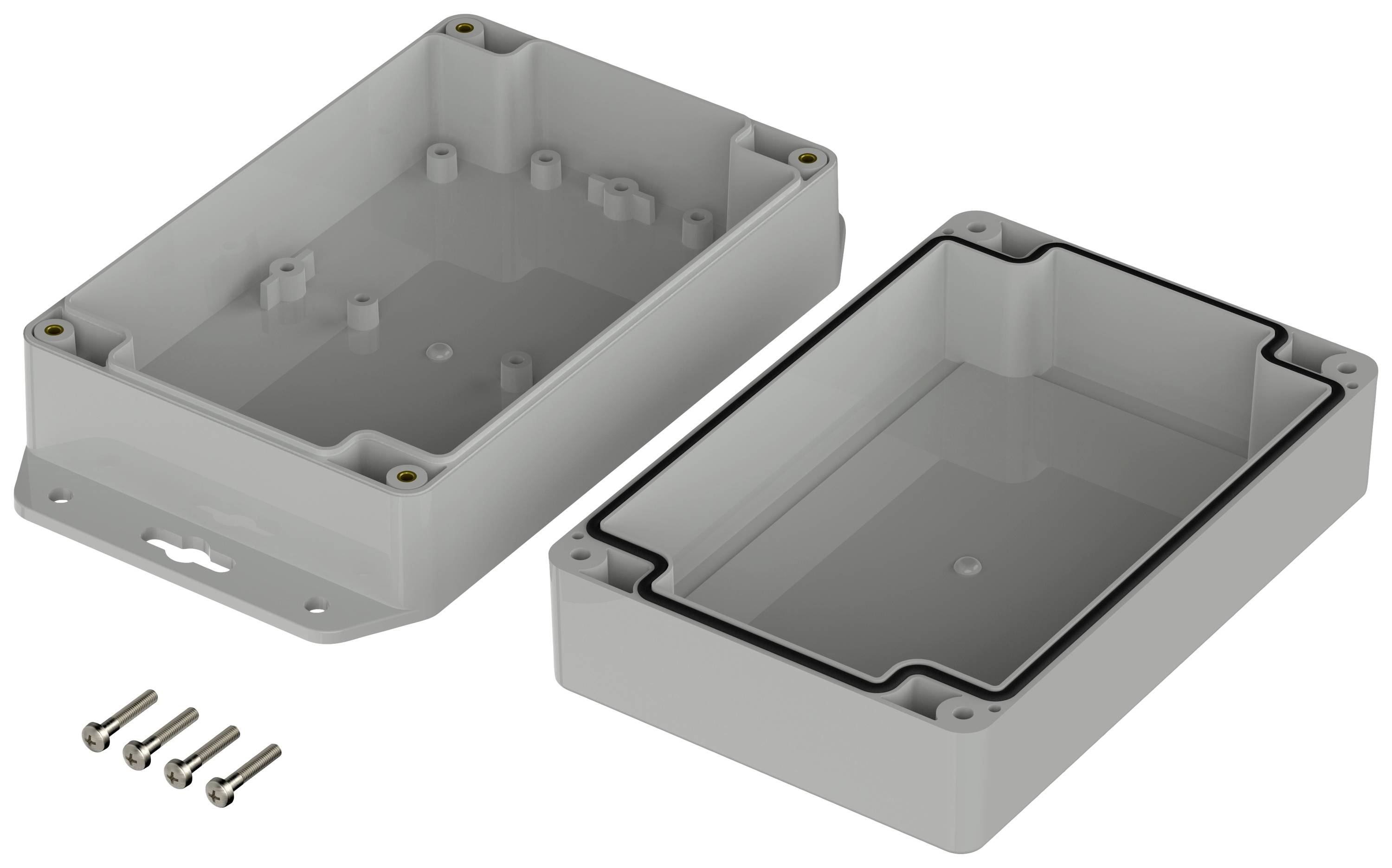 Bopla Euromas X, XT 151006 WL 7035 07815106 Flansch-Gehäuse 150 x 100 x 60 ABS Lichtgrau (RAL 7035) 1St.