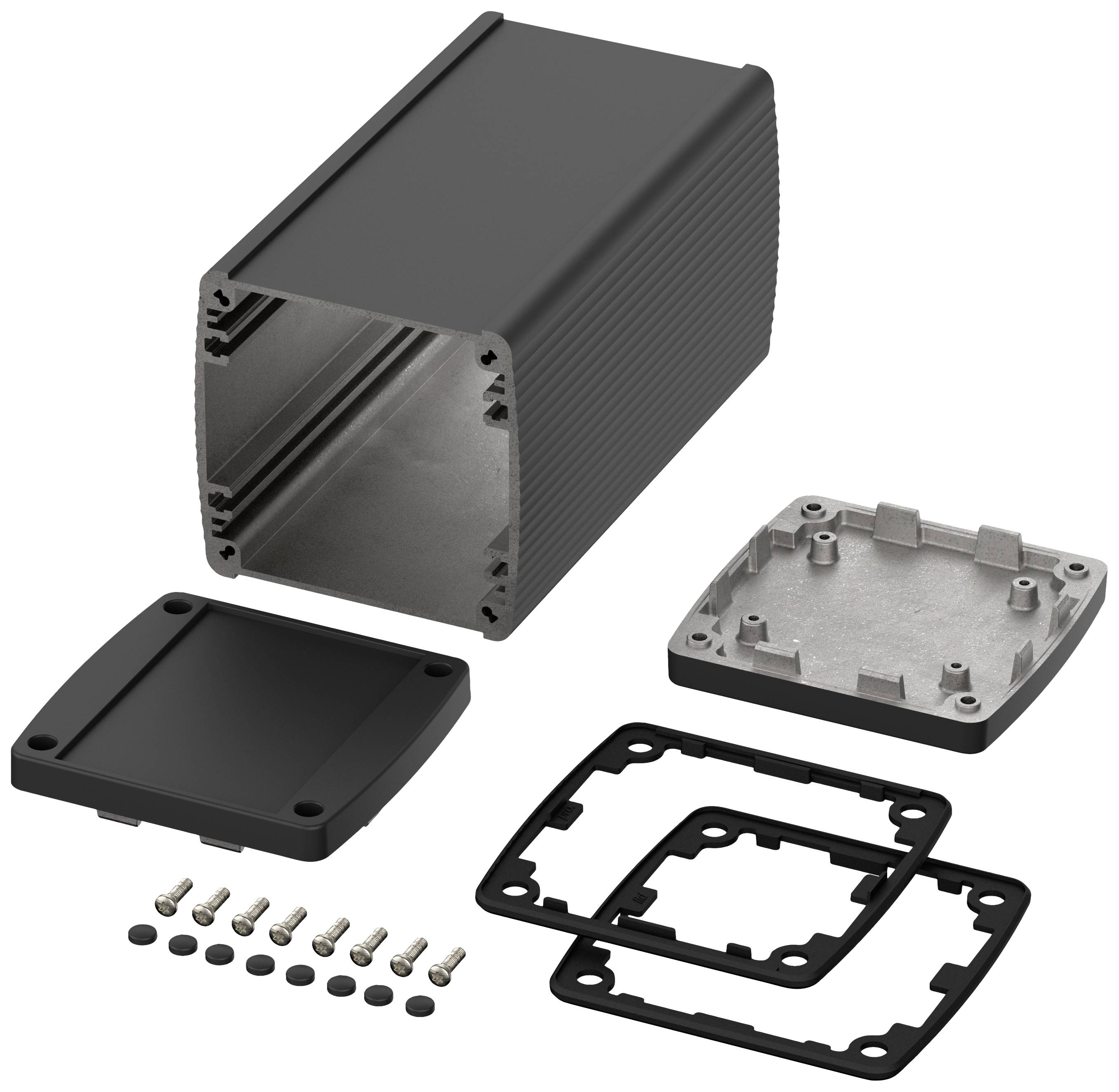 Bopla Alubos ABP 880-0150 SET 84090150.HMT1 Profil-Gehäuse 84 x 82 x 150 Aluminium Schwarz (RAL 9005) 1St.