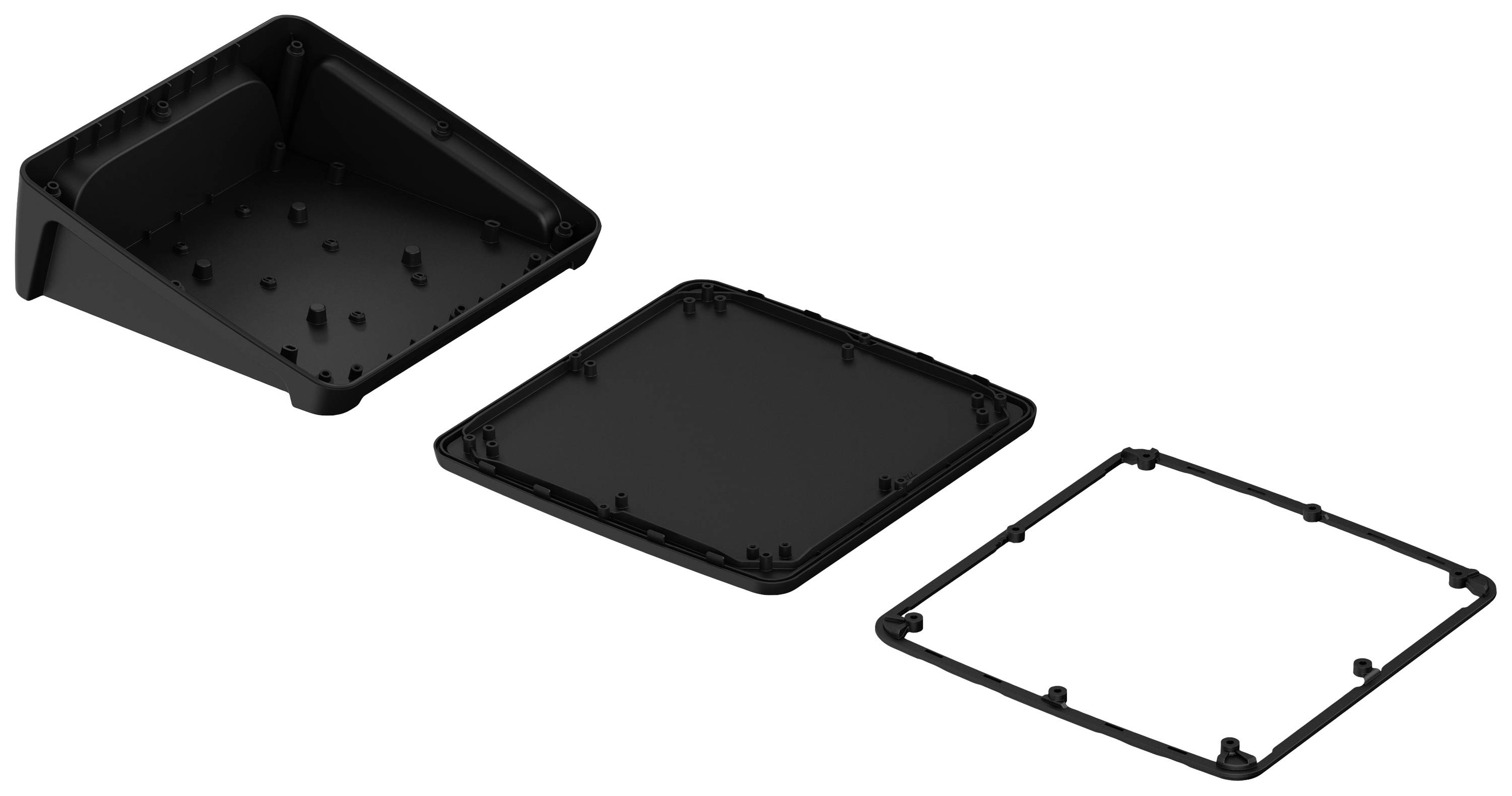 Bopla BoPad BOP 2222 P-9005-SET Pult-Gehäuse (L x B x H) 203 x 220 x 83.70mm ABS Schwarz (RAL 9005) 1St.