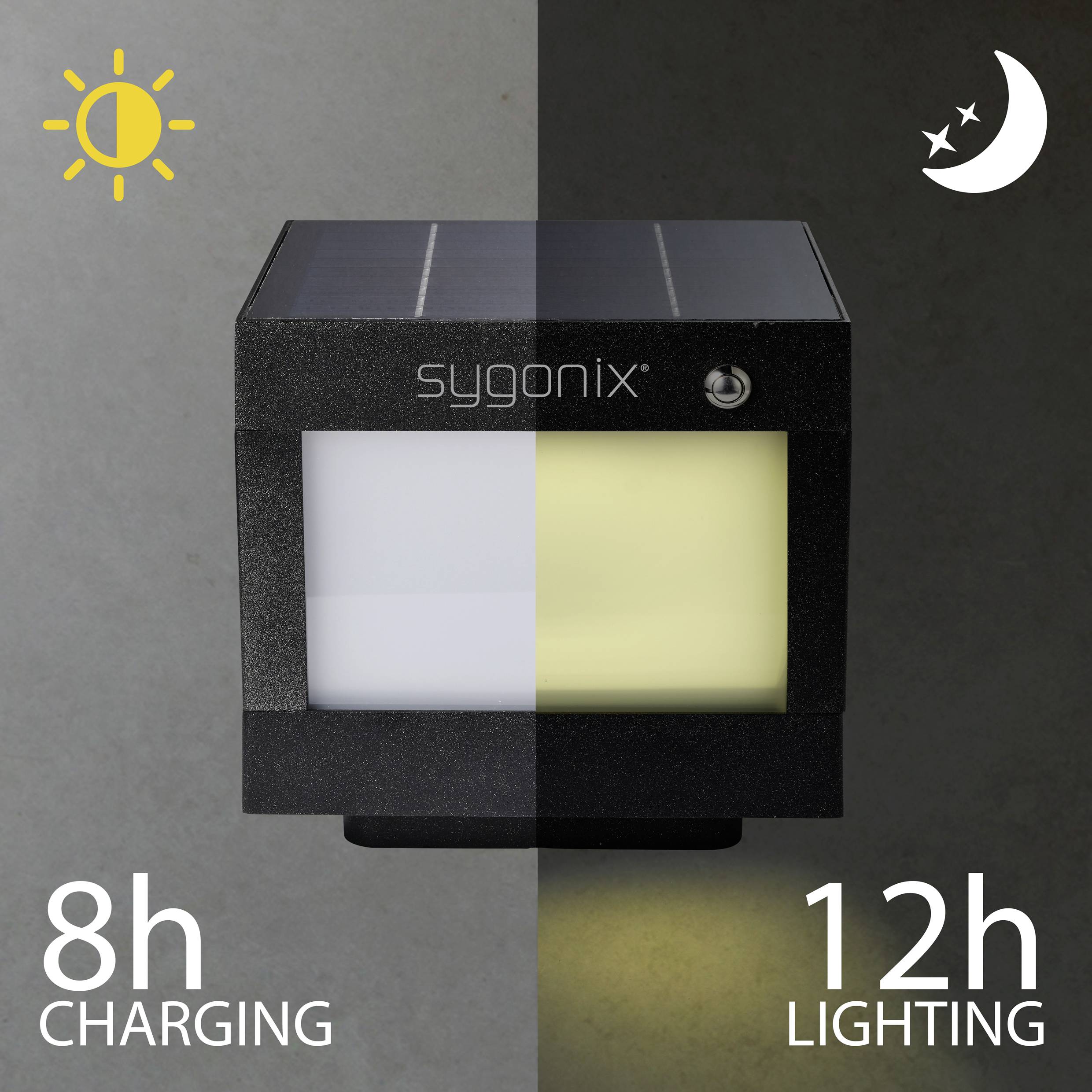 Sygonix SY-5593808 Solar-Außenwandleuchte SMD LED LED fest eingebaut 3W Schwarz