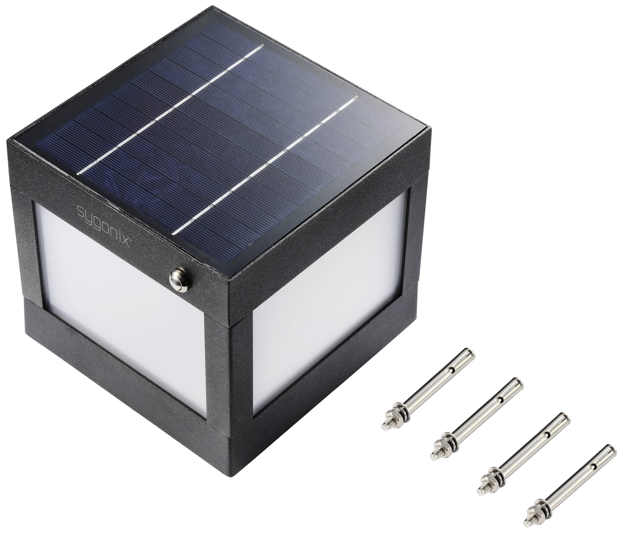 Sygonix SY-5593808 Solar-Außenwandleuchte SMD LED LED fest eingebaut 3W Schwarz