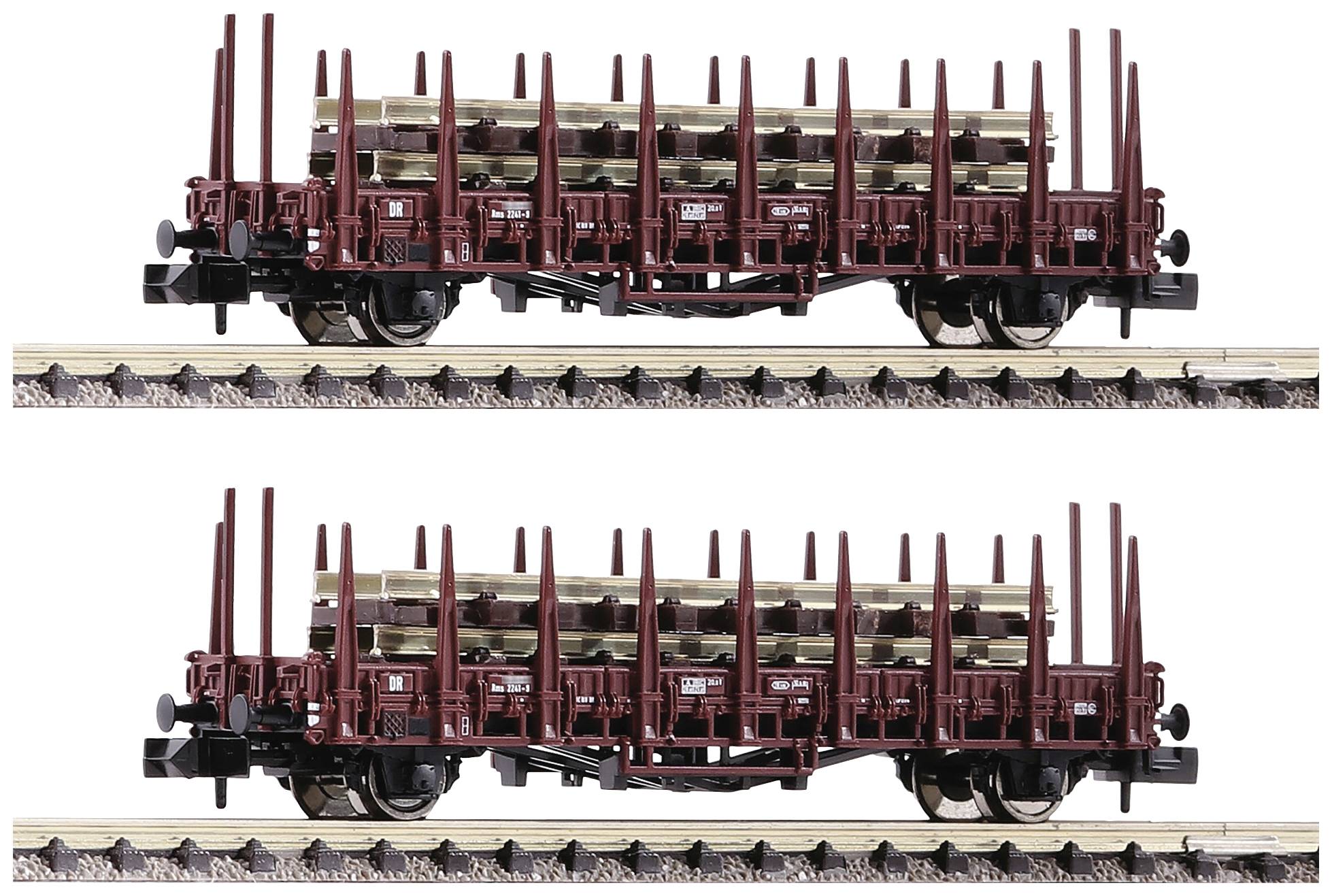 Fleischmann 825805 N 2er Set Steckrungenwagen der DR