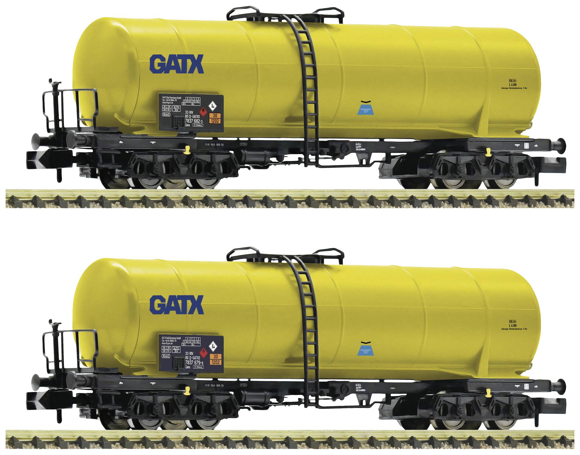 Fleischmann 825816 N 2er Set Kesselwagen, GATX