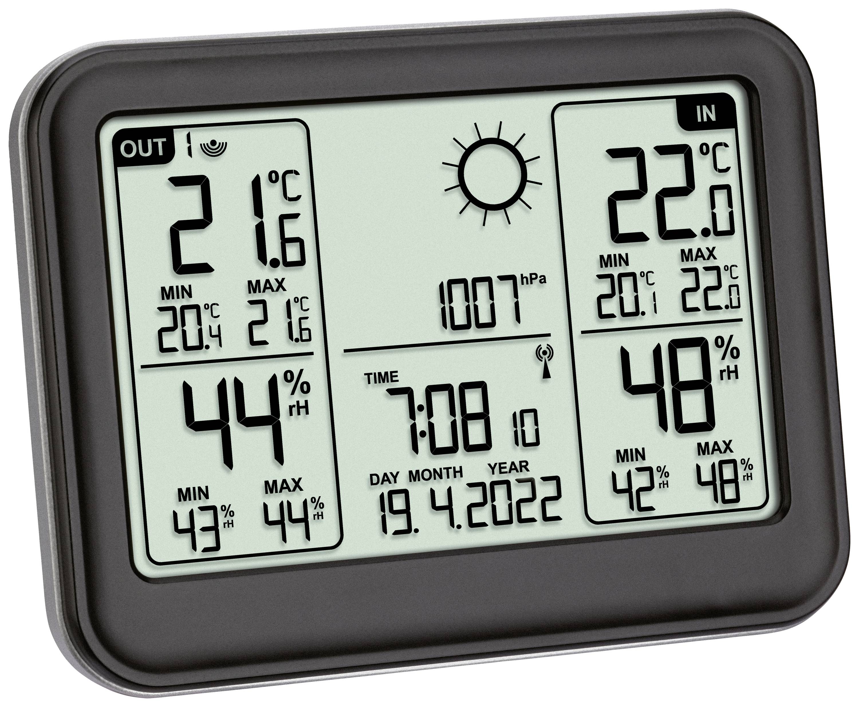 TFA Dostmann MEMO 35.1141.01 Funk-Wetterstation Vorhersage für 12 bis 24 Stunden Anzahl Sensoren max. 3
