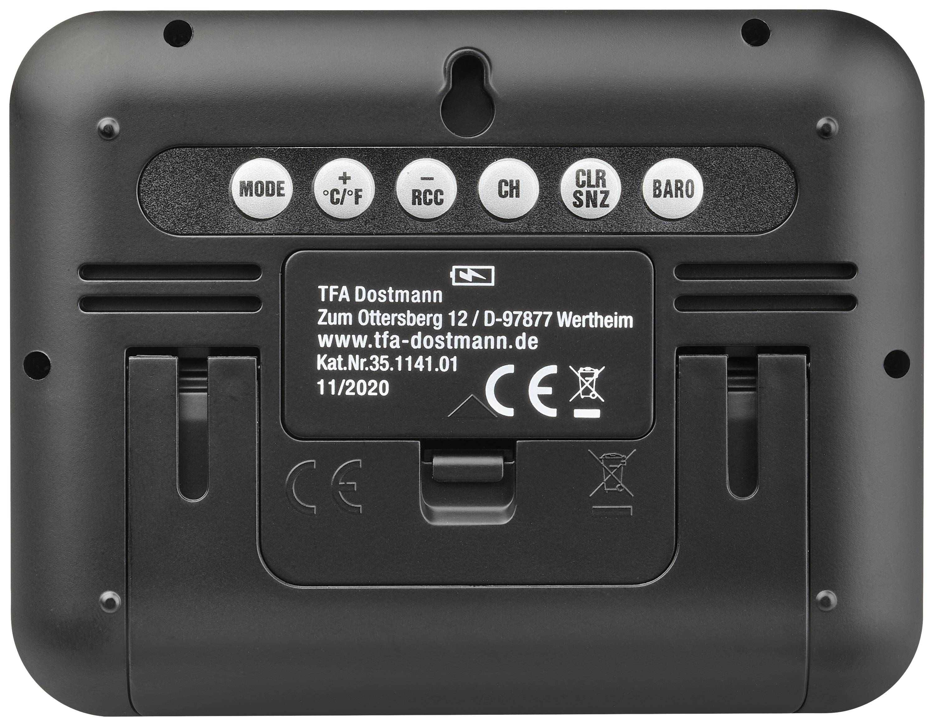 TFA Dostmann MEMO 35.1141.01 Funk-Wetterstation Vorhersage für 12 bis 24 Stunden Anzahl Sensoren max. 3