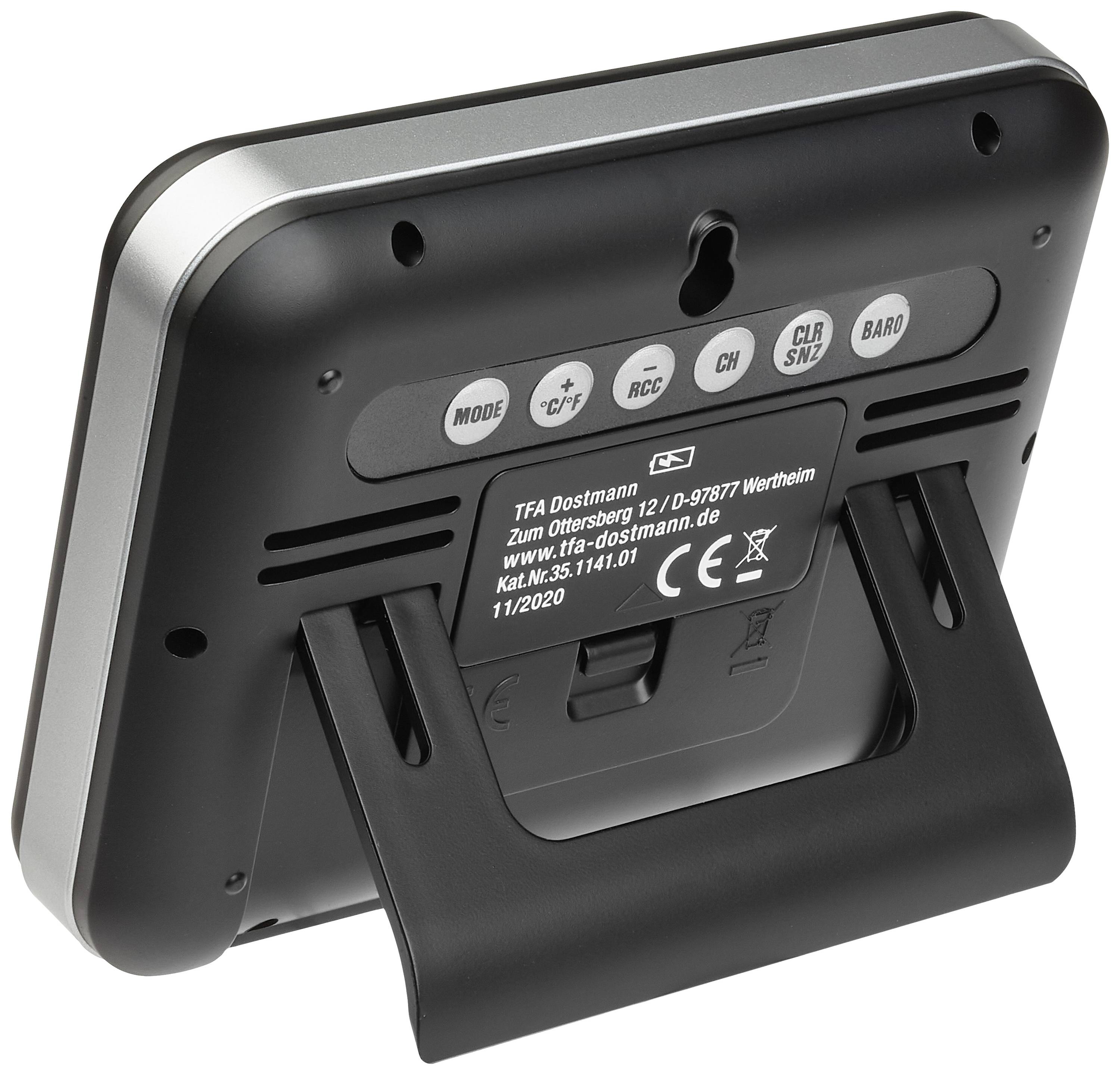 TFA Dostmann MEMO 35.1141.01 Funk-Wetterstation Vorhersage für 12 bis 24 Stunden Anzahl Sensoren max. 3