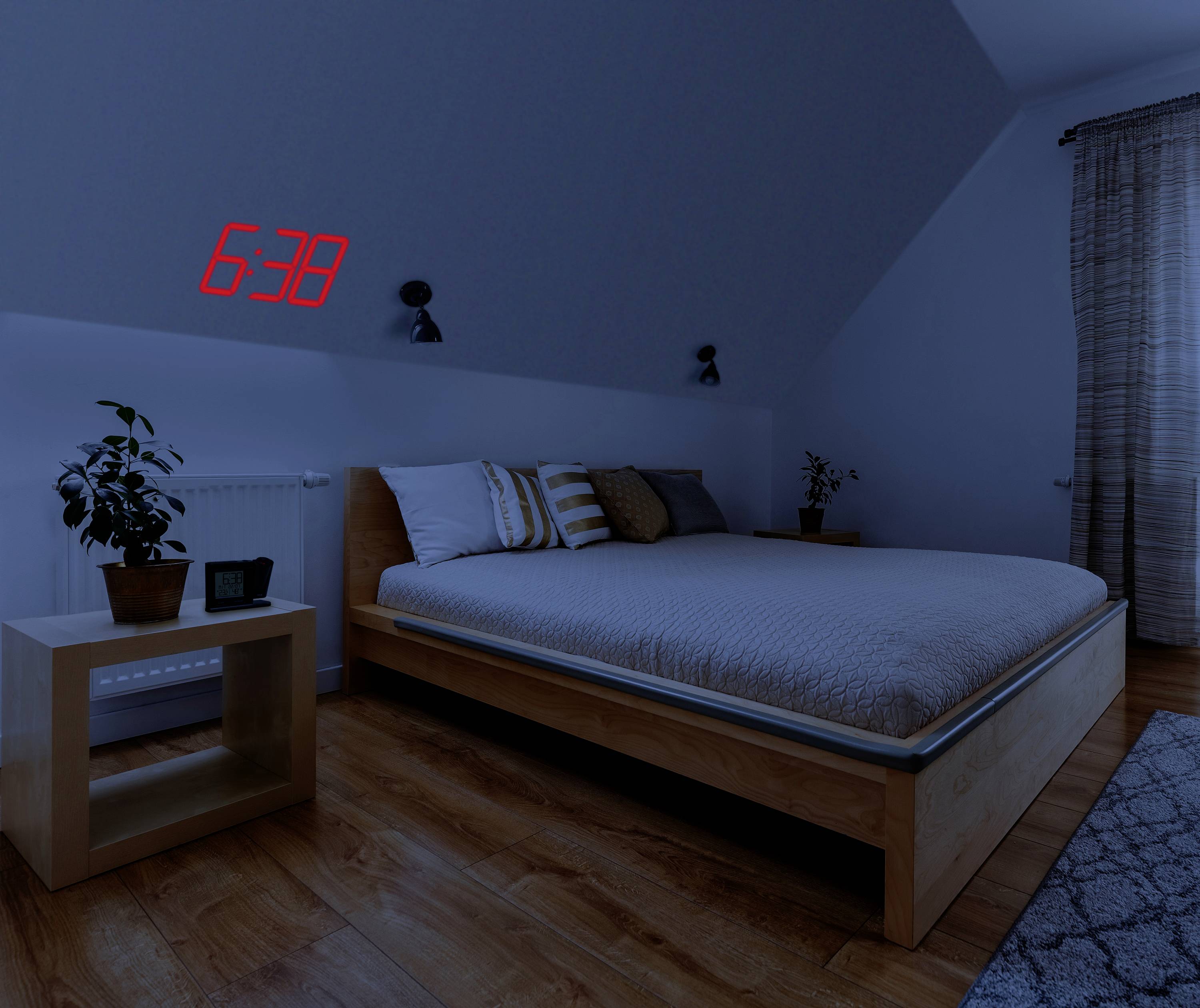 TFA Dostmann 60.5017.01 Funk Wecker Schwarz Alarmzeiten 1