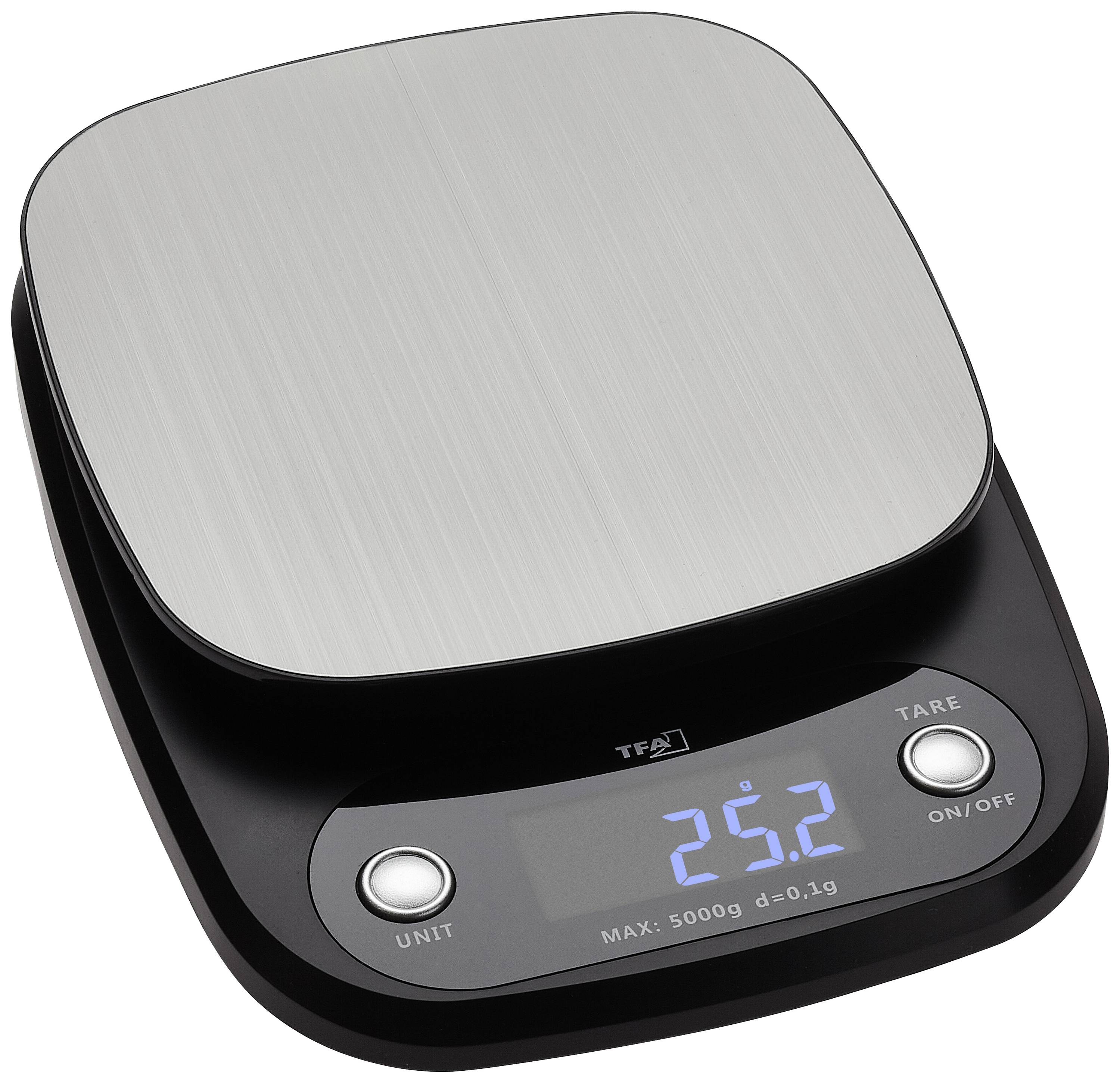 TFA Dostmann APPLE PIE Küchenwaage digital Wägebereich (max.)=5000 g Anthrazit 155 x 210 x 29