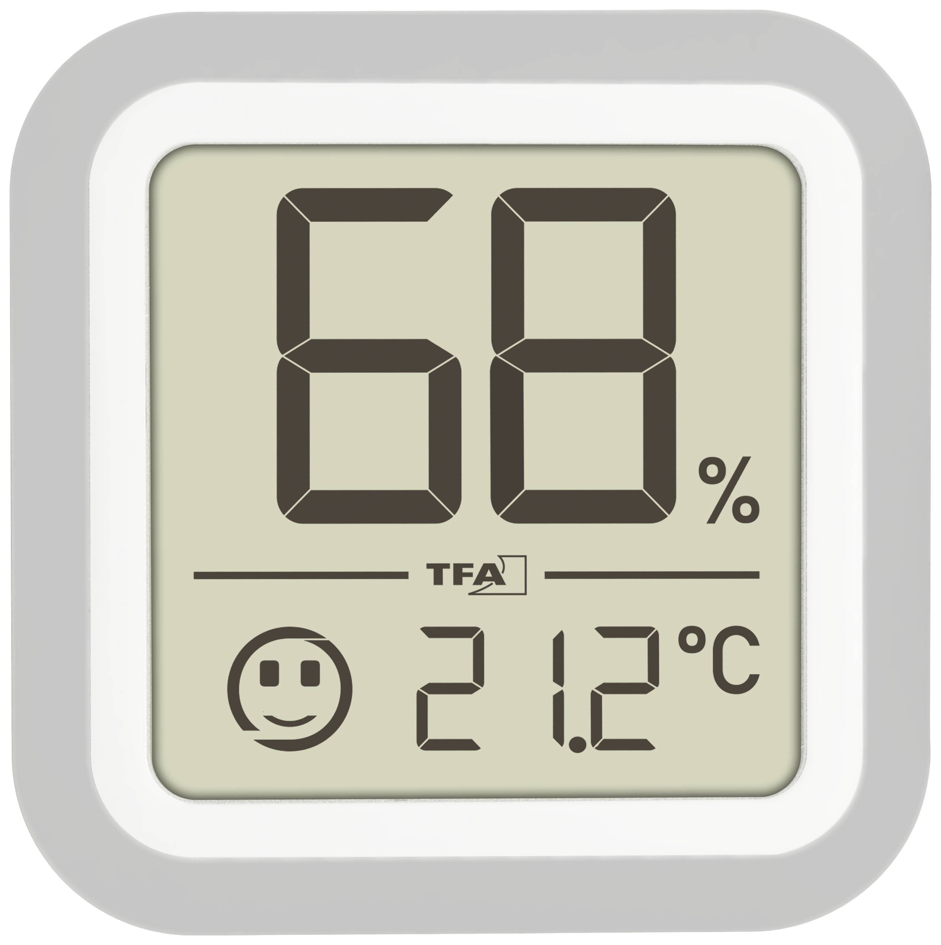 TFA Dostmann Humidore Thermo-/Hygrometer Silber 30.5056.54