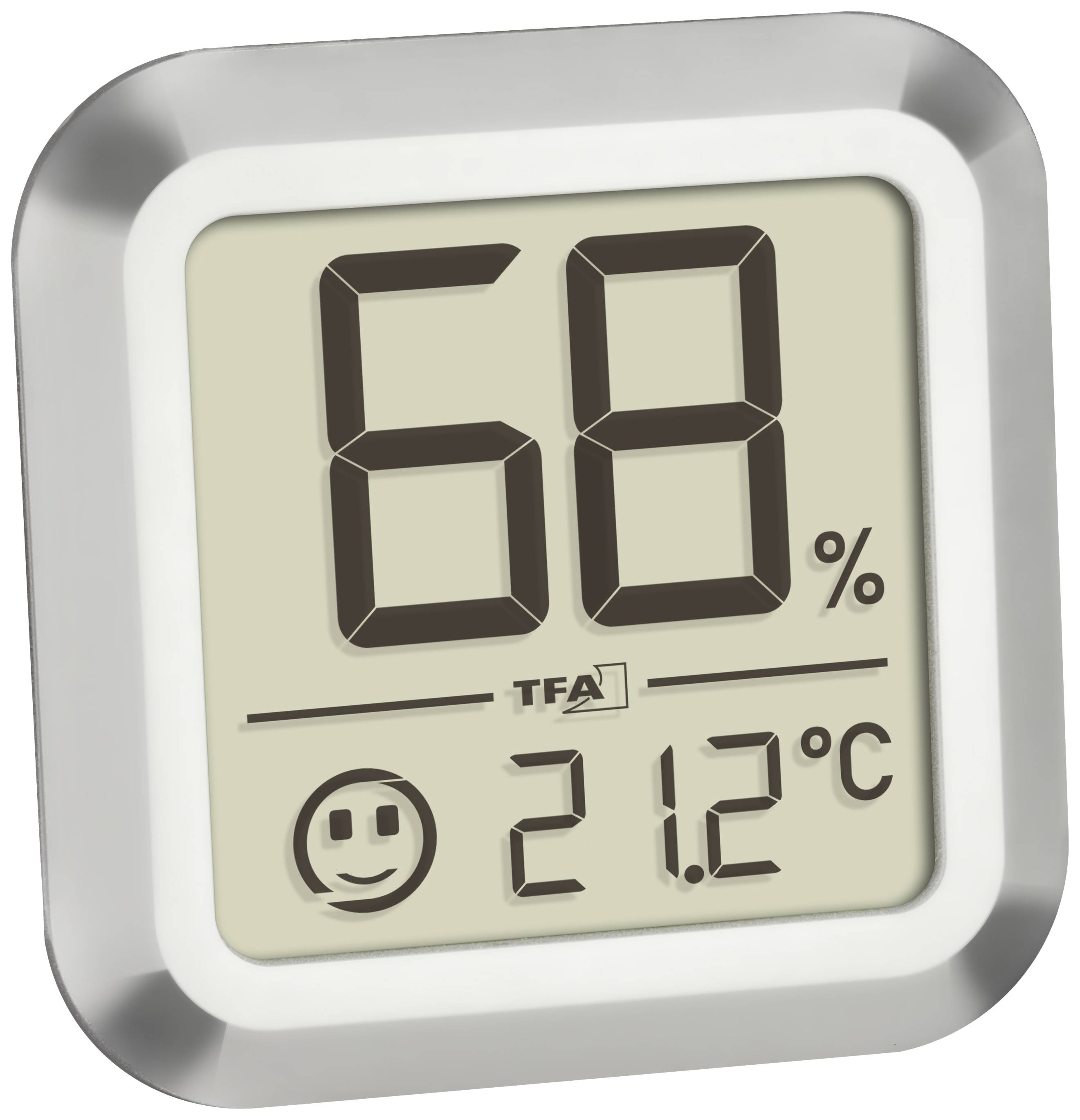 TFA Dostmann Humidore Thermo-/Hygrometer Silber 30.5056.54