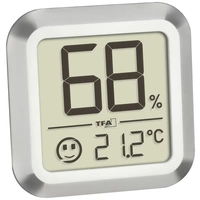 TFA Dostmann Humidore Thermo-/Hygrometer Silber 30.5056.54 TFA Dostmann Humidore Thermo-/Hygrometer Silber 30.5056.54