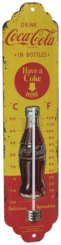 TFA Dostmann NOSTALGIC ART Coca Cola Thermometer Gelb, Rot